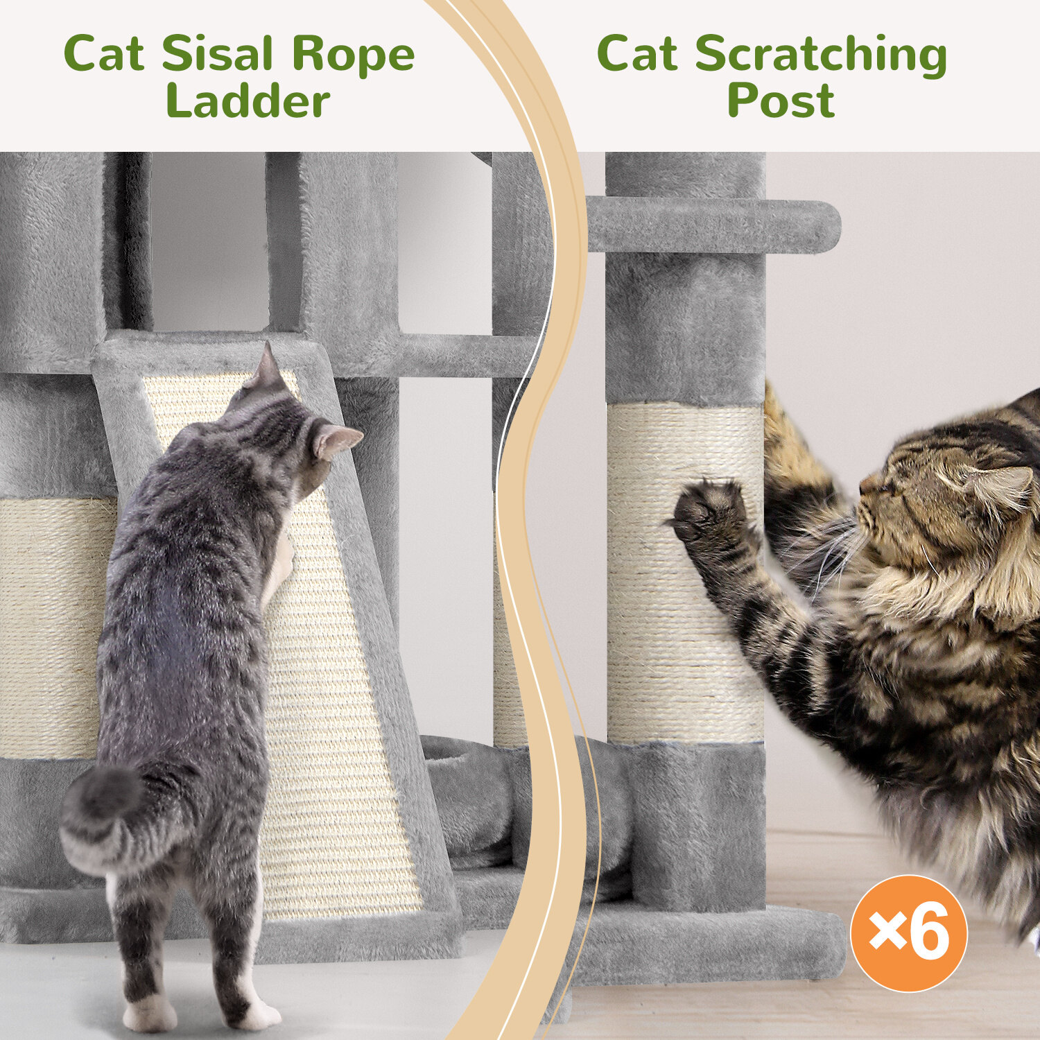 globlazer-s-series-s72-arbre-chat-gris-clair-72-pouces-robuste image 6