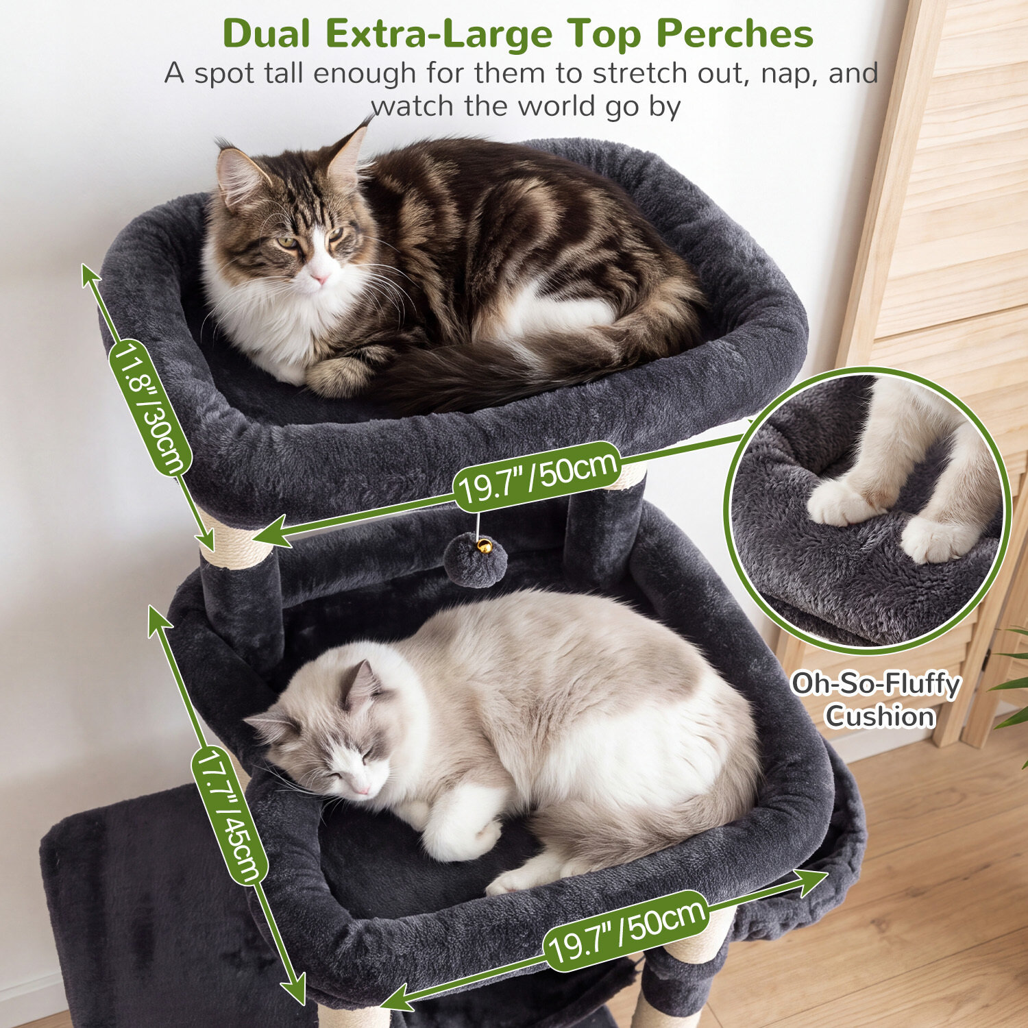 globlazer-s-series-s79c-arbre-chat-gris-fonc-79-pouces-robuste image 5