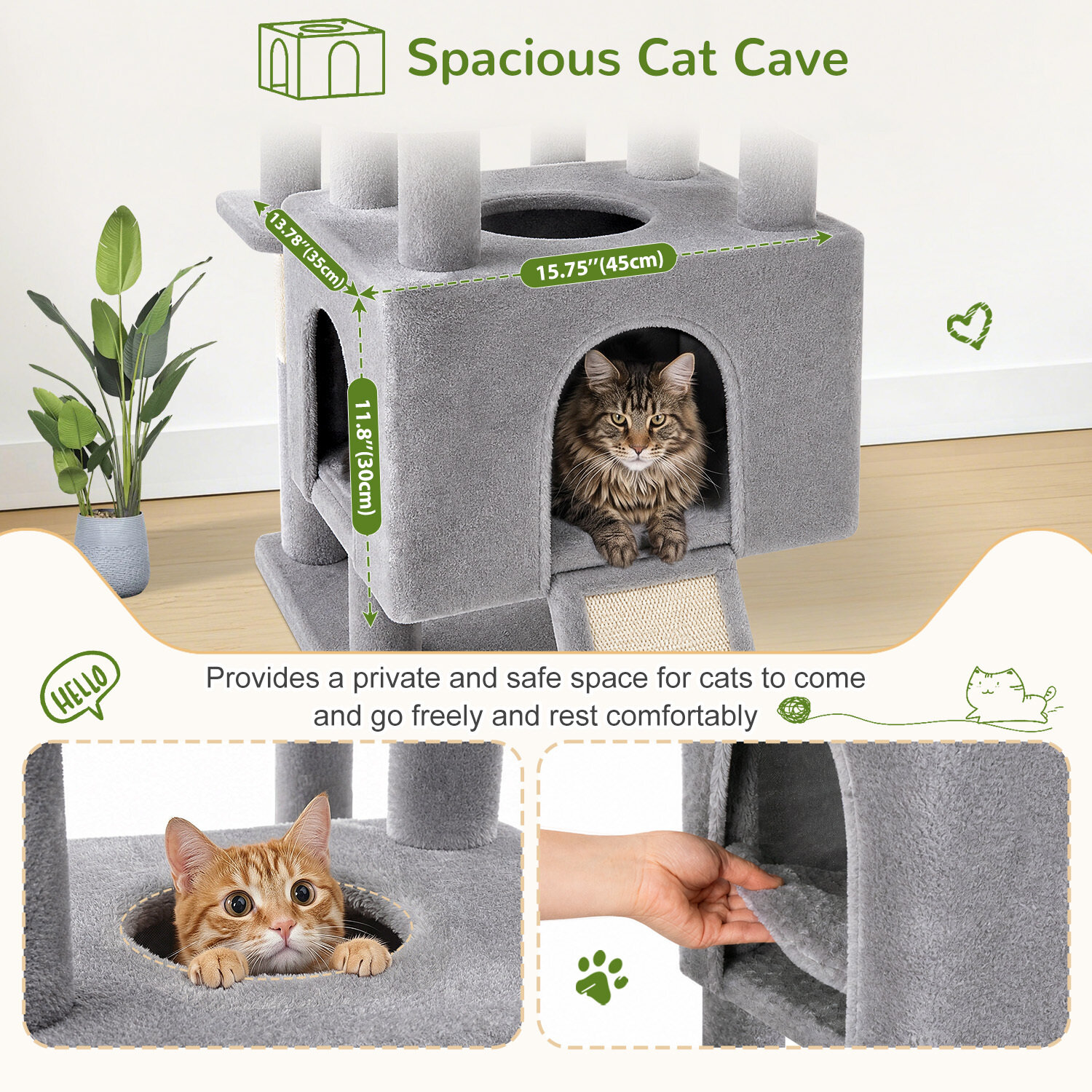 globlazer-s51-arbre-chat-gris-clair-130-cm-stable image 5