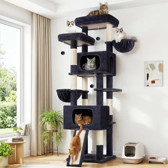 globlazer-s-series-s77e-arbre-chat-gris-fonc-77-pouces-grand image 1
