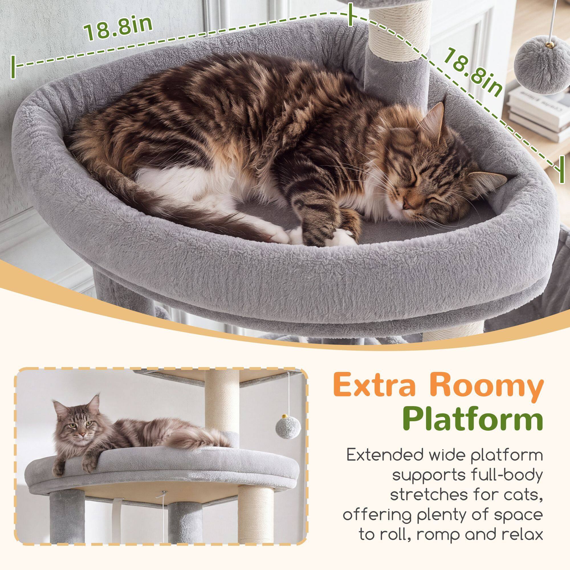 globlazer-f74-arbre-chat-74-pouces-gris-clair-robuste image 5