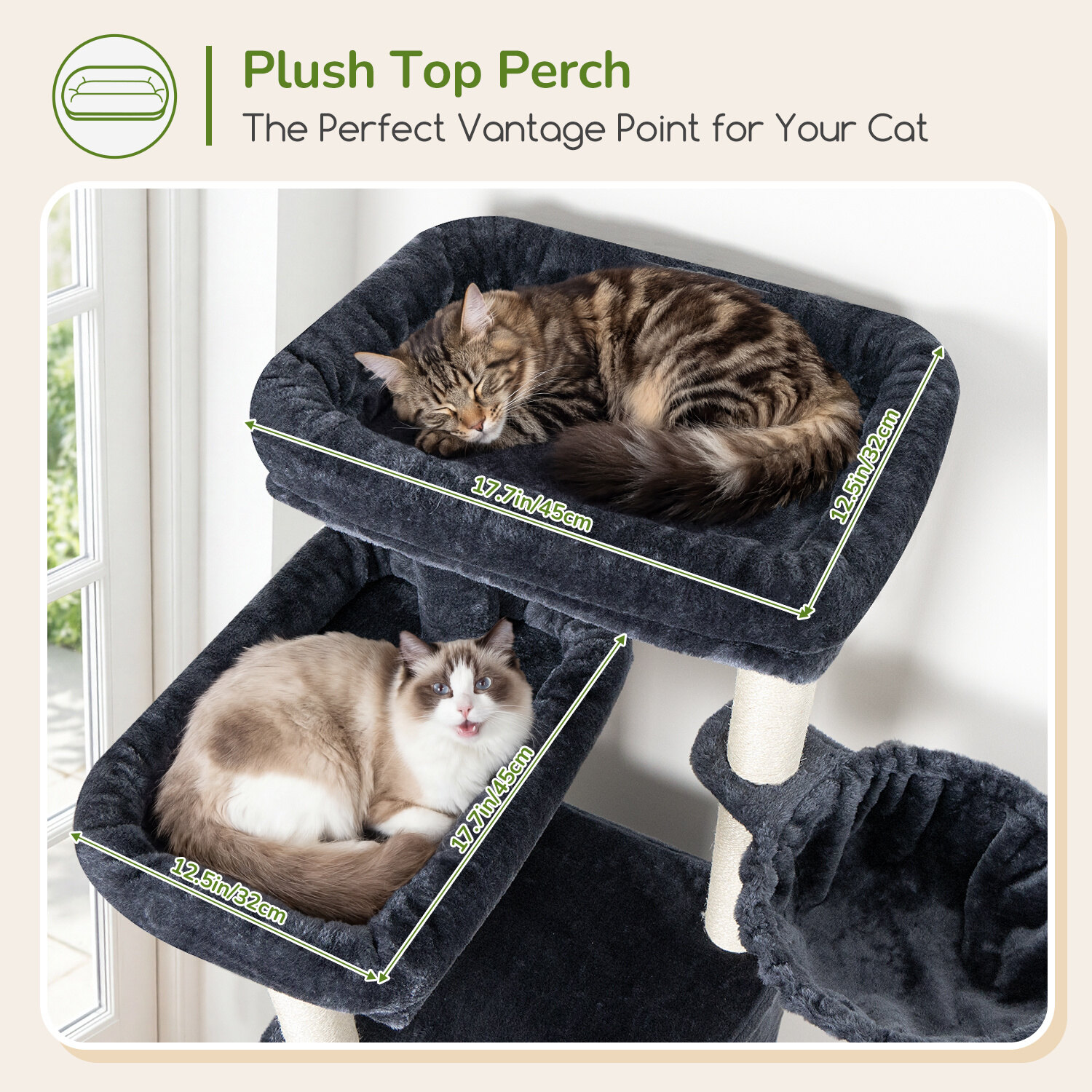 globlazer-f65d-arbre-chat-gris-fonc-165-cm-grand image 4
