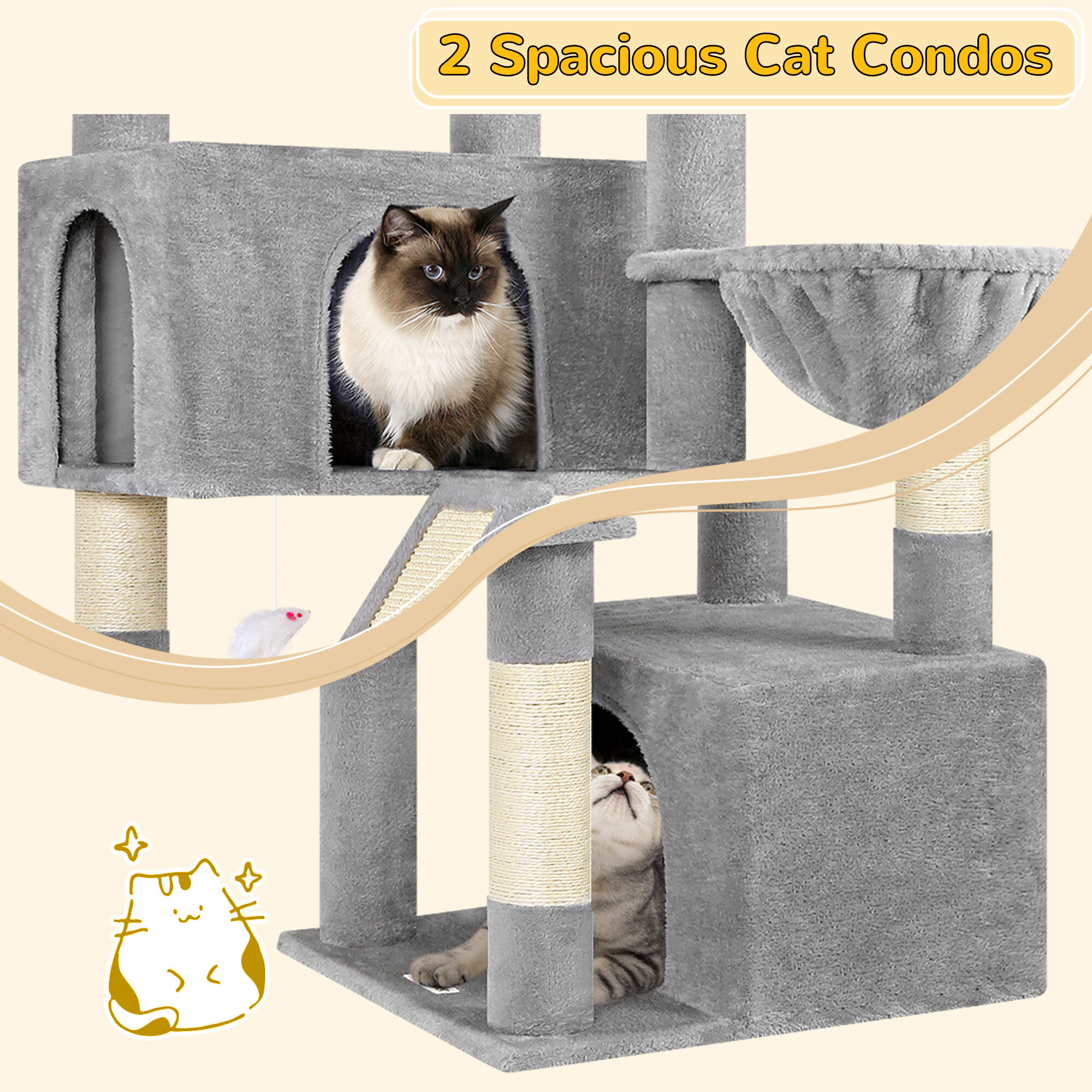 globlazer-s-series-s69-arbre-chat-gris-clair-175-cm image 5