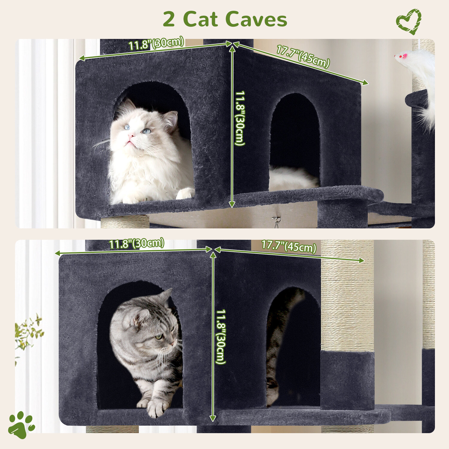 globlazer-s-series-s81c-arbre-chat-gris-fonc-206-cm image 4