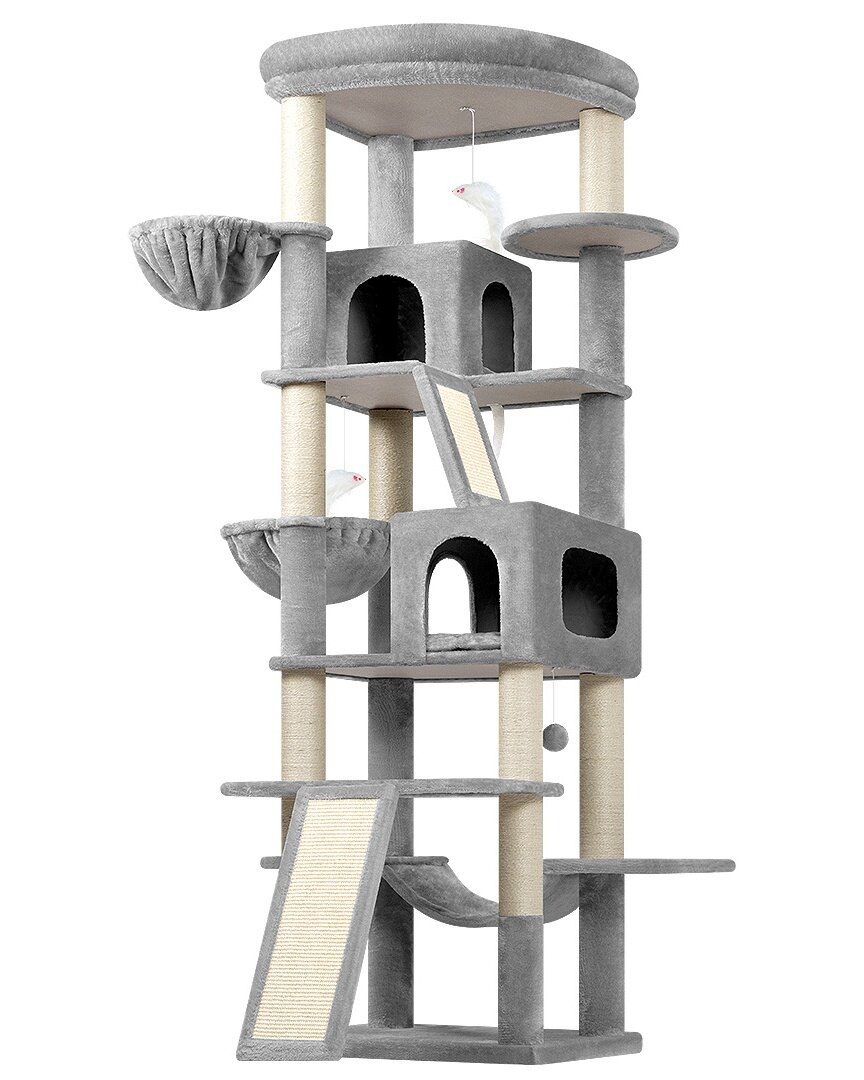 globlazer-s81f-arbre-chat-xxl-206-cm-gris-clair image 2