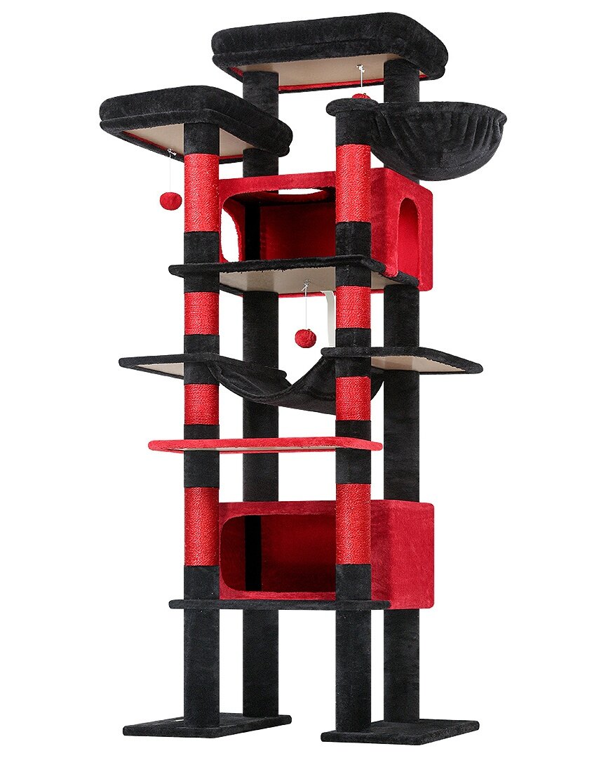 globlazer-f83b-arbre-chat-rouge-noir-83-pouces image 2