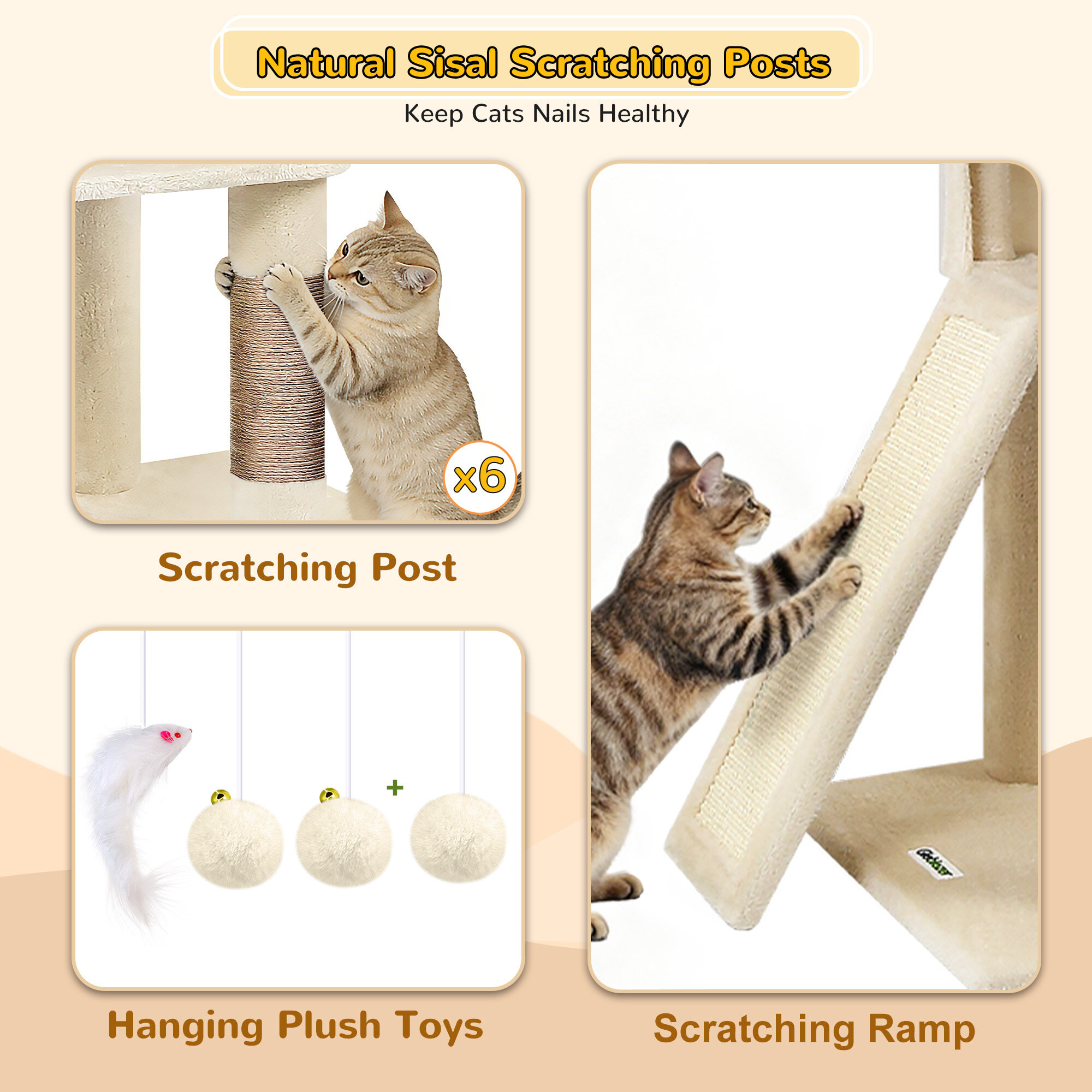 globlazer-s-series-s78-arbre-chat-beige-78-pouces-griffoir image 7