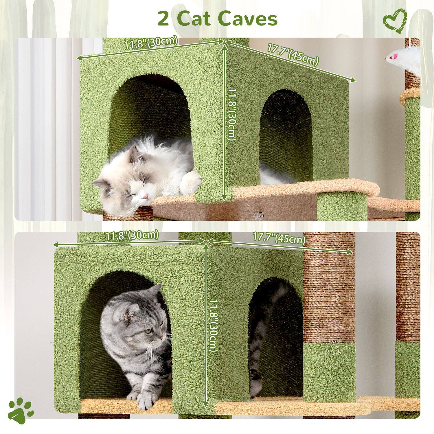 globlazer-s81c-arbre-chat-grand-vert-cactus-206-cm image 3