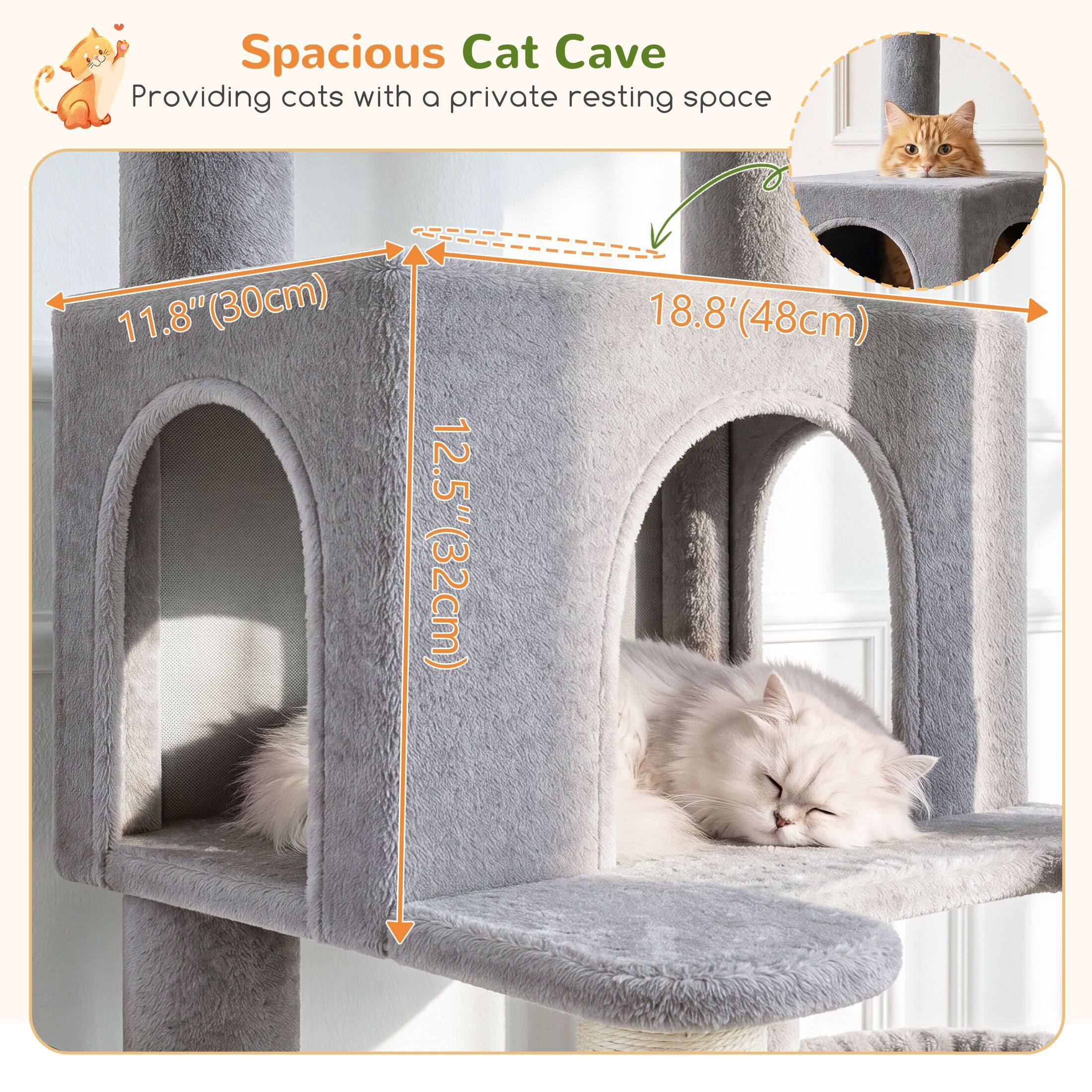 globlazer-f-series-f75-arbre-chat-gris-clair-75-pouces image 8