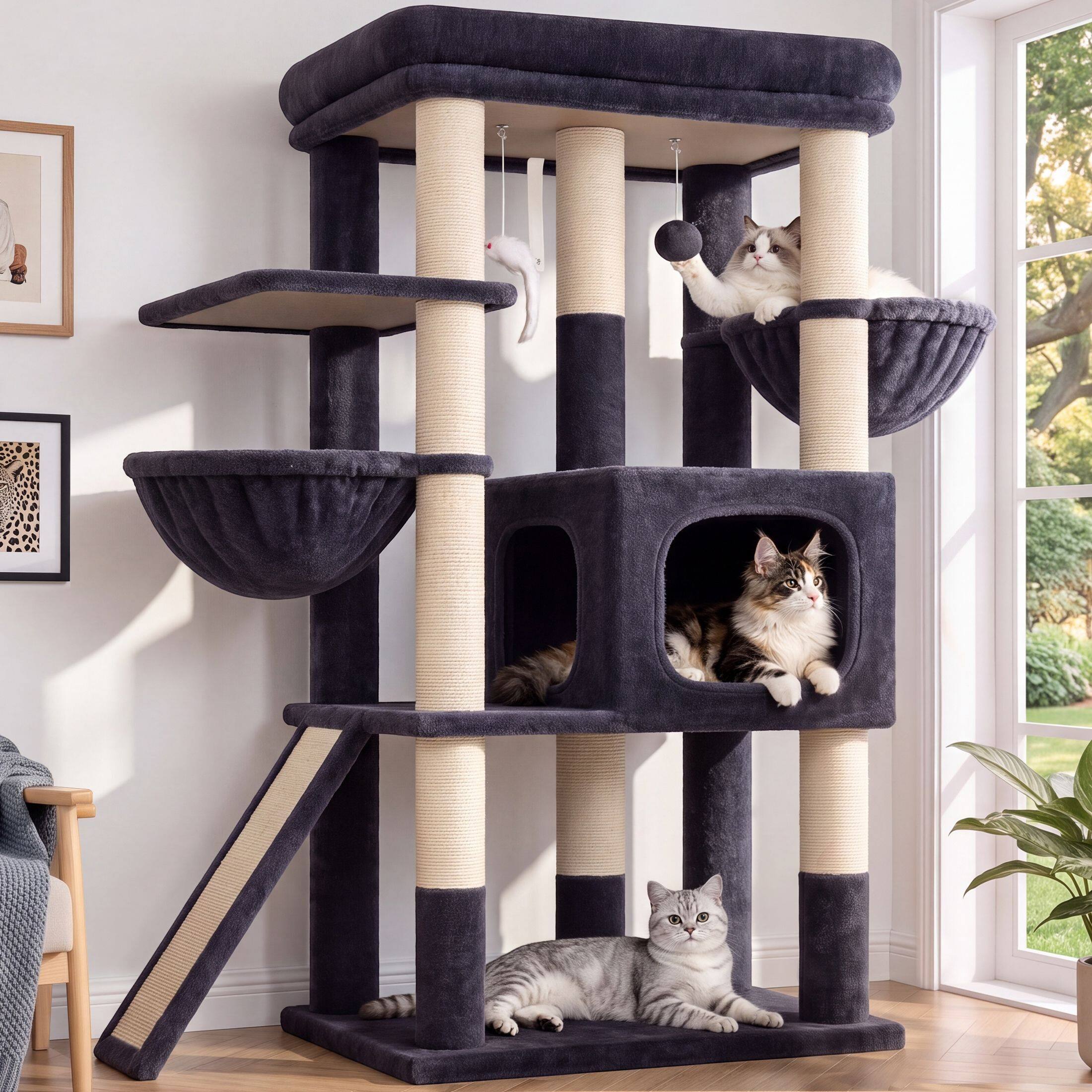 globlazer-52-pouces-arbre-chat-gris-fonc-xl image 1