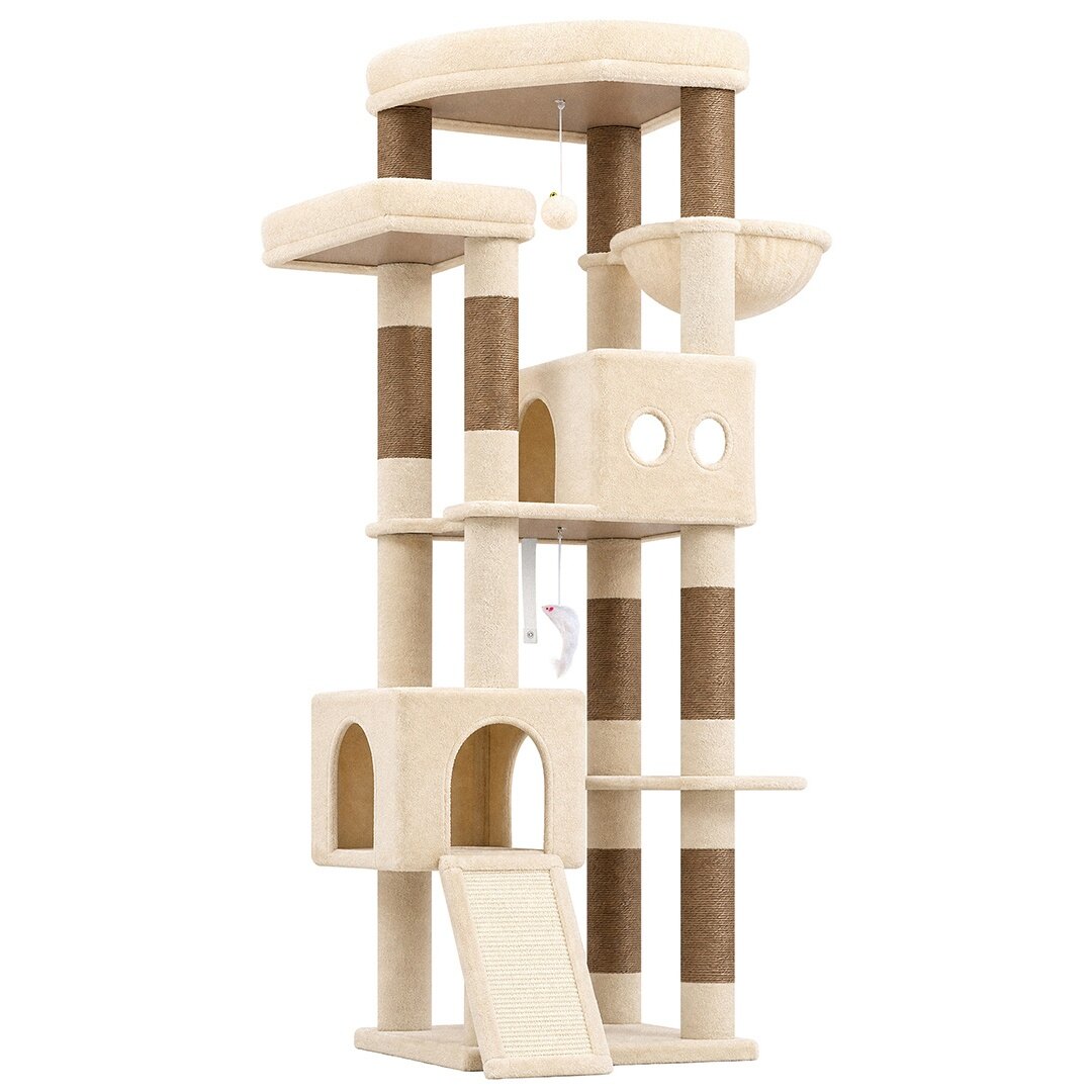 globlazer-f73b-arbre-chat-beige-73-pouces-niche image 2