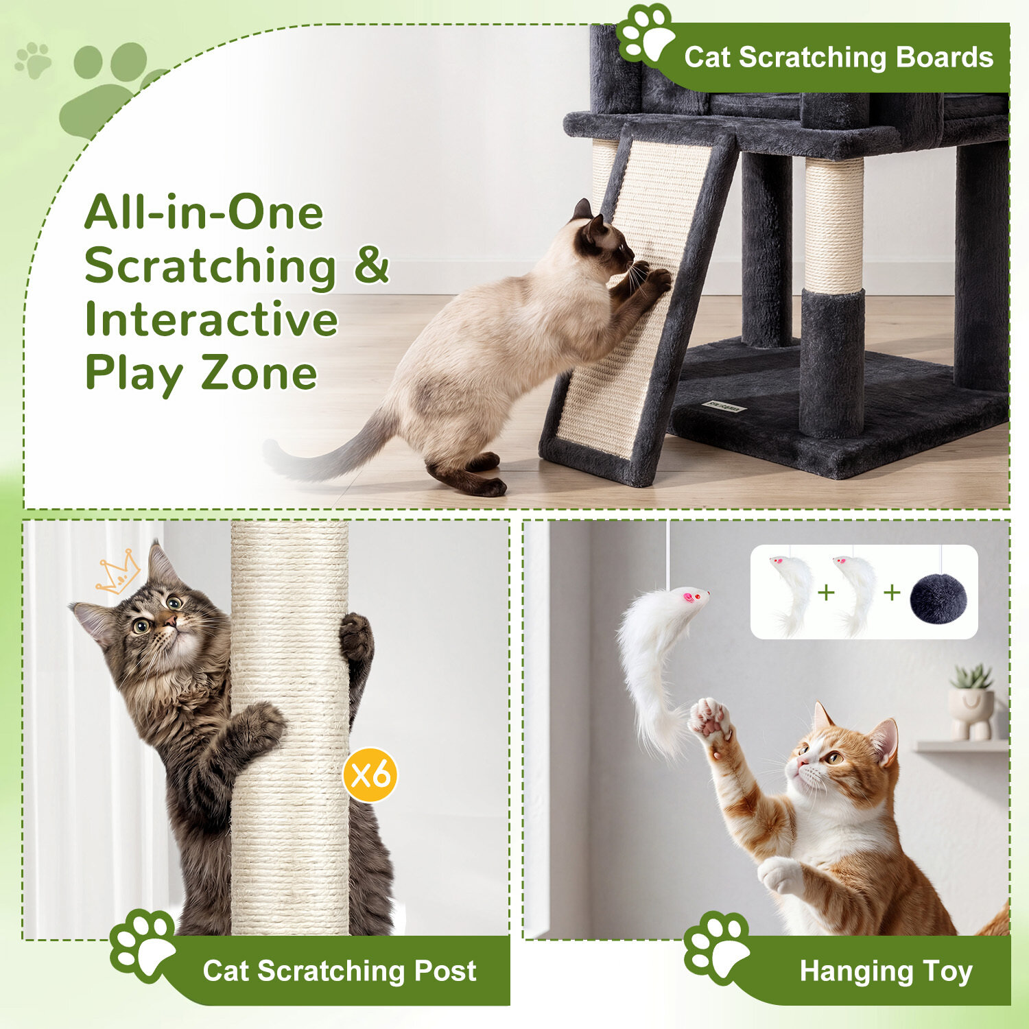 globlazer-f-series-f81h-arbre-chat-gris-fonc-206-cm image 5