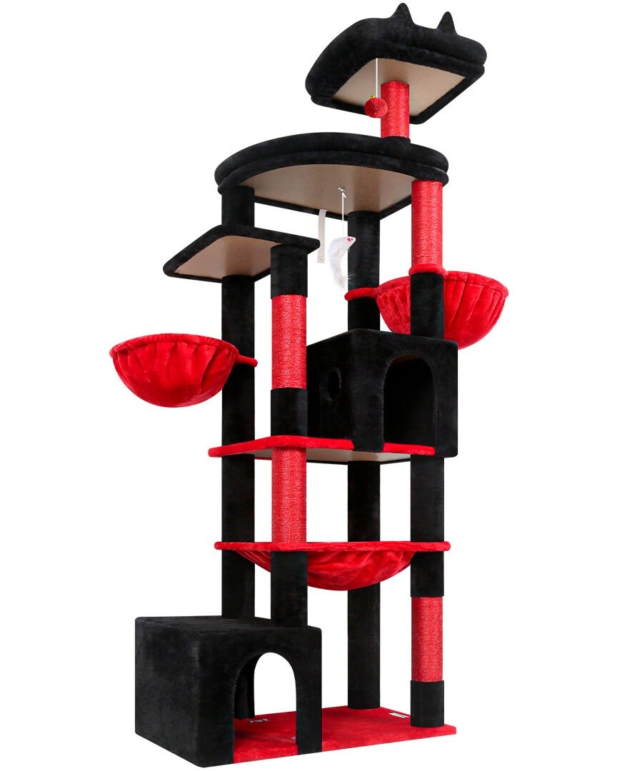 globlazer-s-series-s76b-arbre-chat-rouge-noir-76-pouces image 2