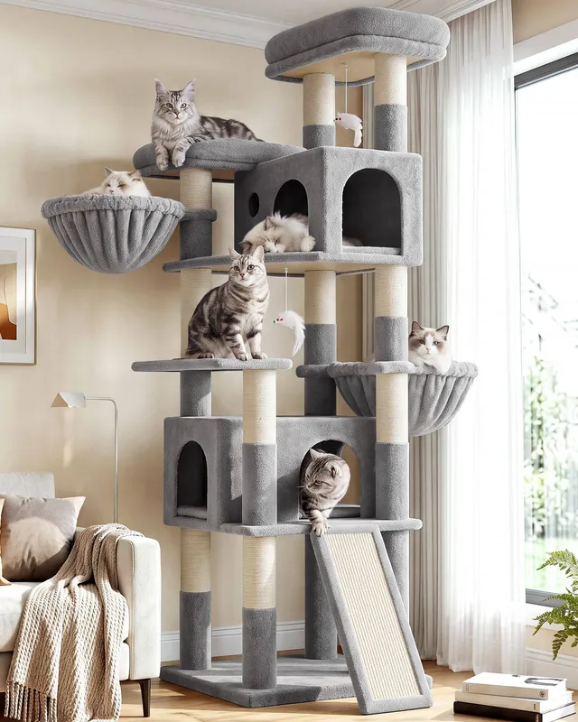 globlazer-f-series-f74h-arbre-chat-gris-clair-188-cm image 1