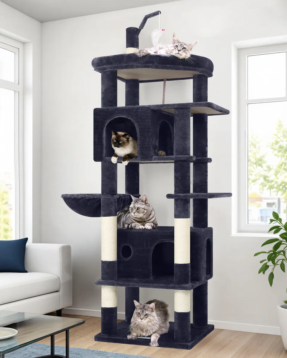 globlazer-f-series-f74b-arbre-chat-gris-fonc-74-pouces image 1