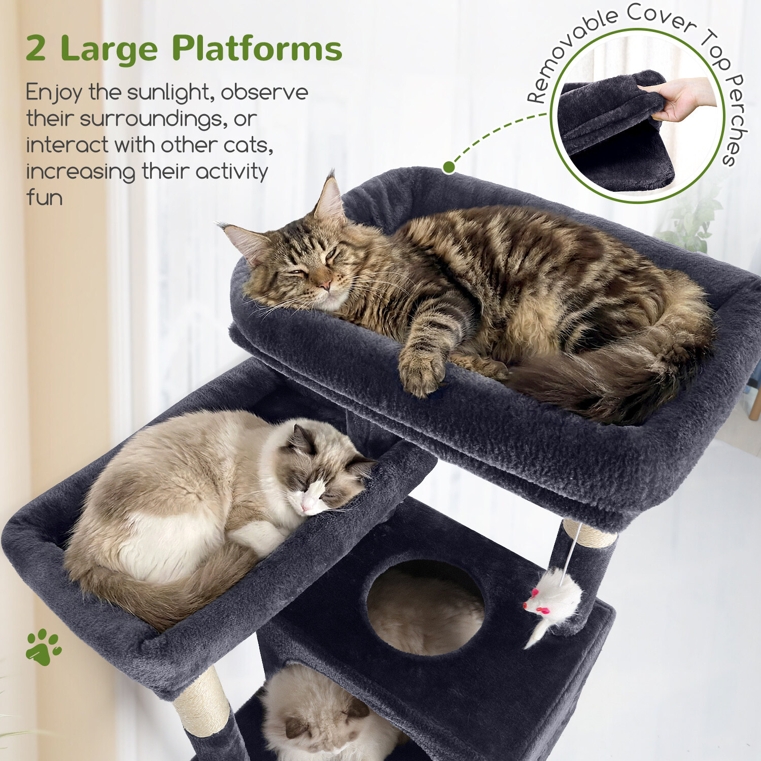 globlazer-s-series-s83g-arbre-chat-grand-gris-fonc-211-cm image 4
