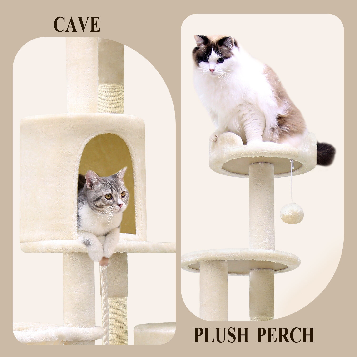 globlazer-c-series-c81-arbre-chat-beige-206-cm-grand image 7