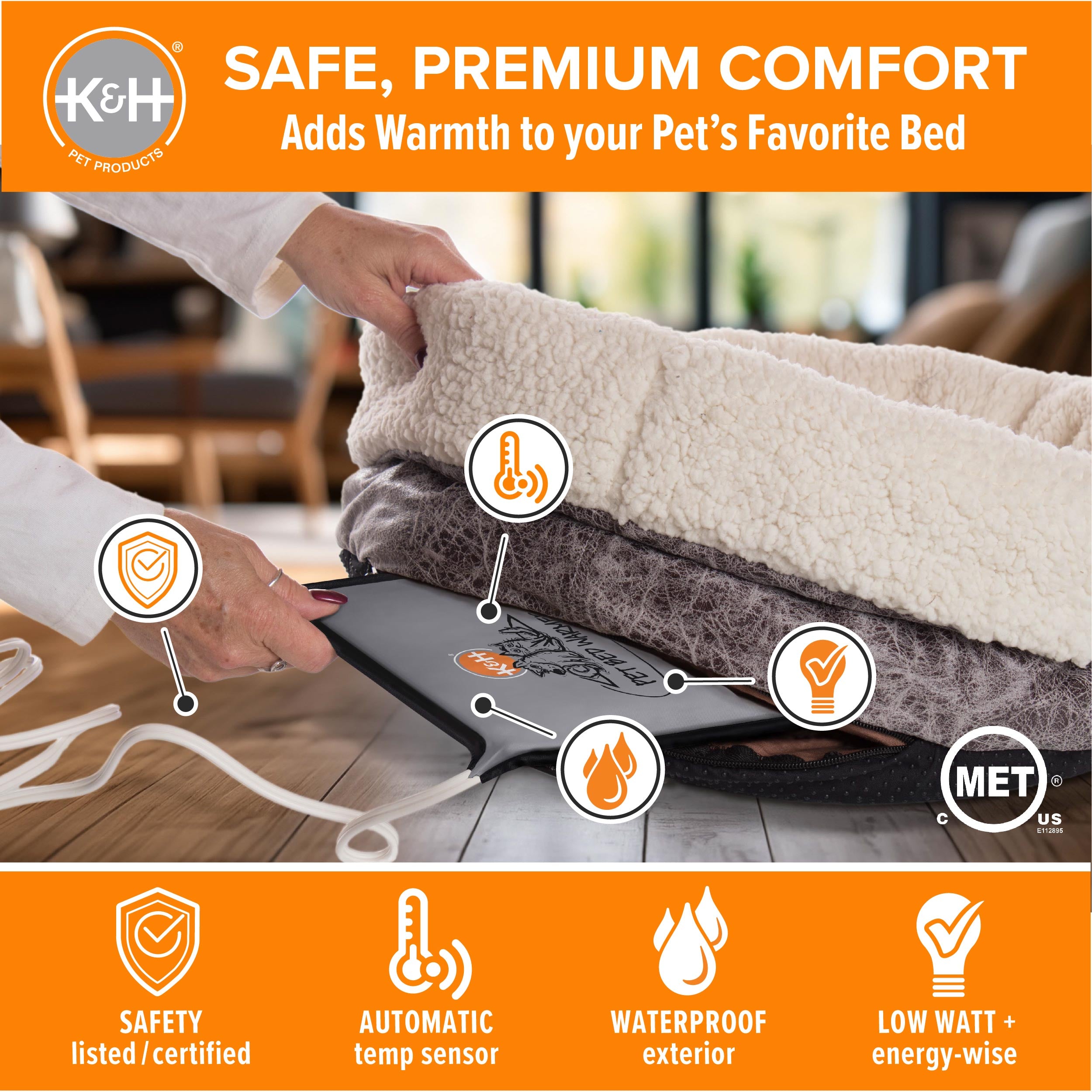 k-h-pet-bed-warmer-tapis-chauffant-chien-gris-large-13w image 3