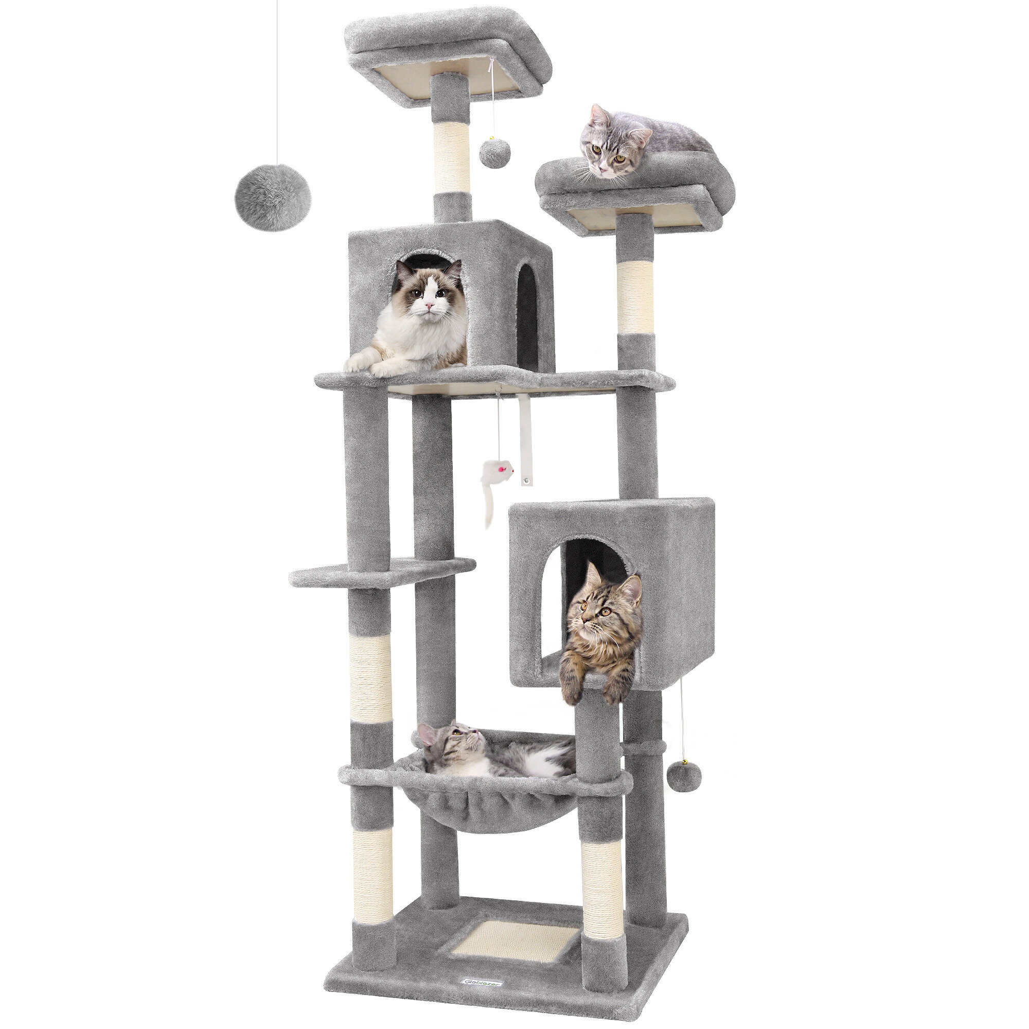 globlazer-f70-f-series-arbre-chat-gris-clair-177-cm-grand image 1