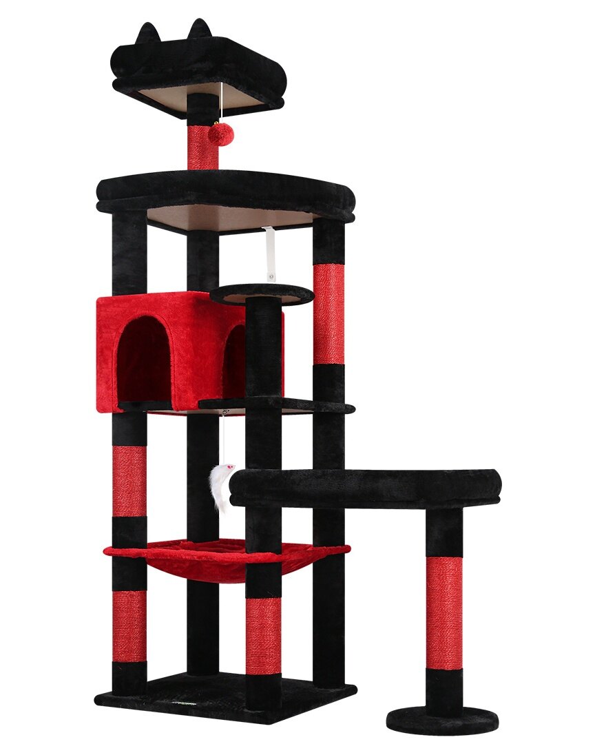 globlazer-s65-arbre-chat-65-pouces-rouge-noir image 2