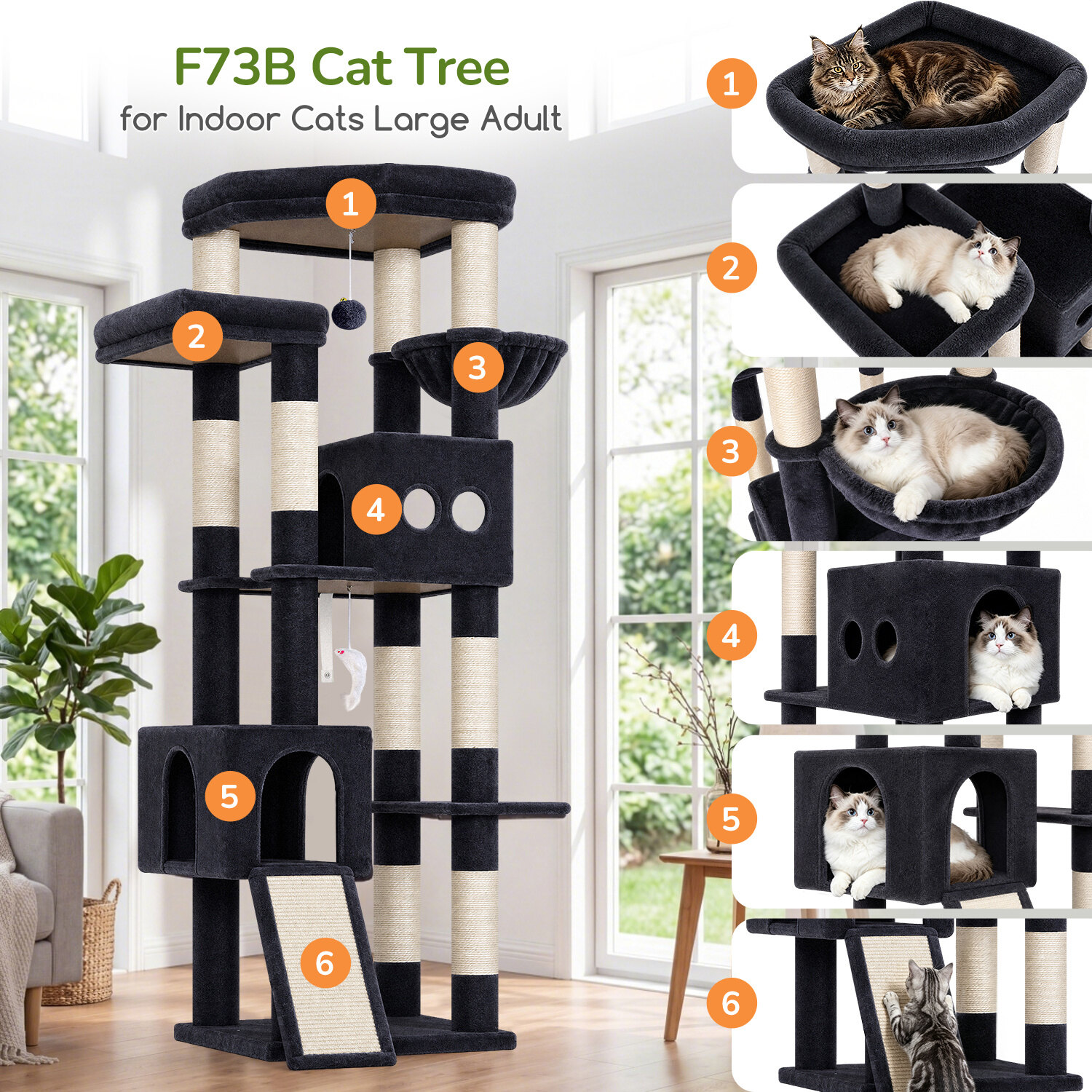 globlazer-f73b-arbre-chat-gris-fonc-73-pouces image 6