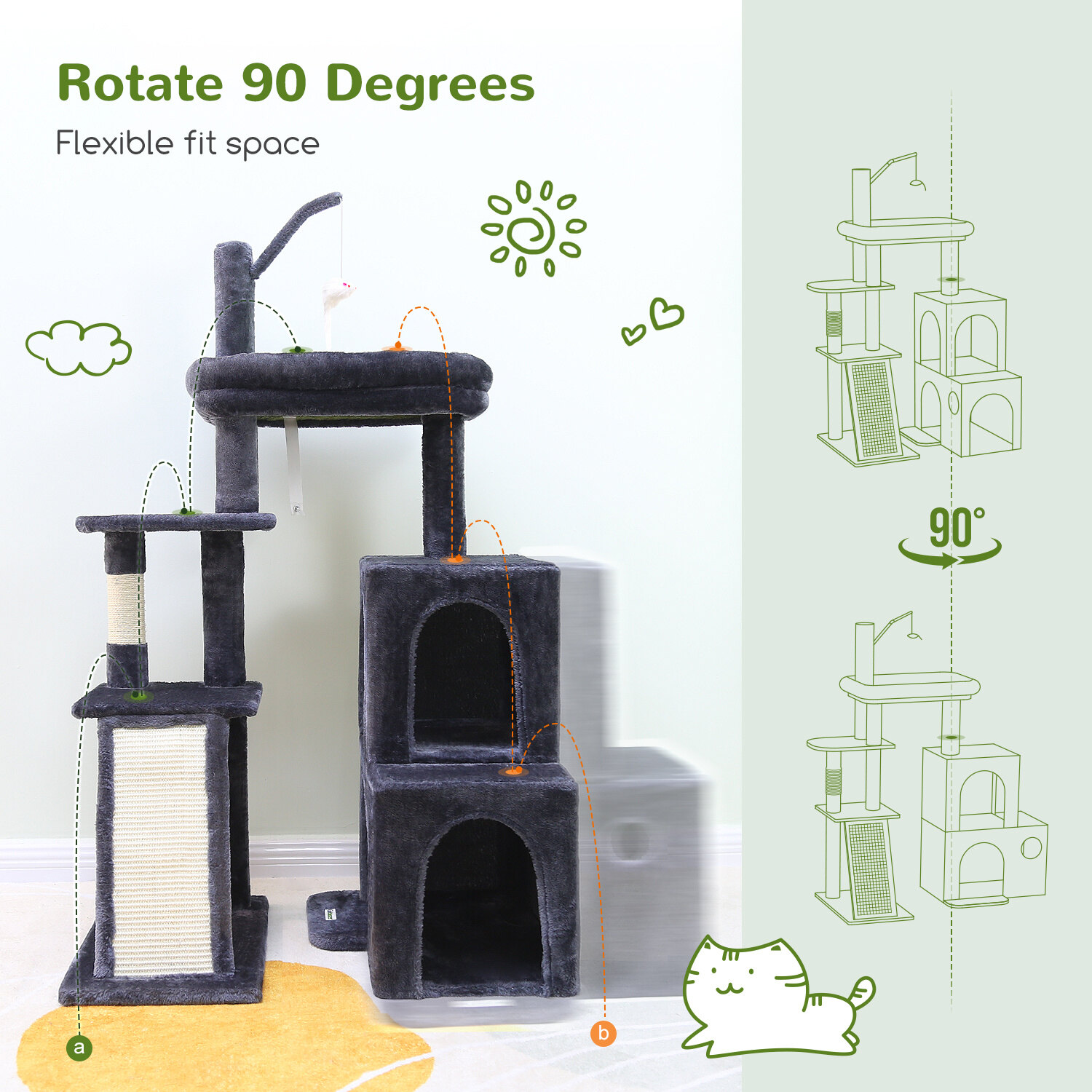 globlazer-f-series-f50-arbre-chat-gris-fonc-50-pouces-compact image 5