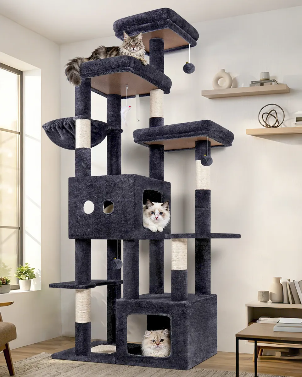 globlazer-f-series-f80e-arbre-chat-gris-fonc-80-pouces-xxl image 1