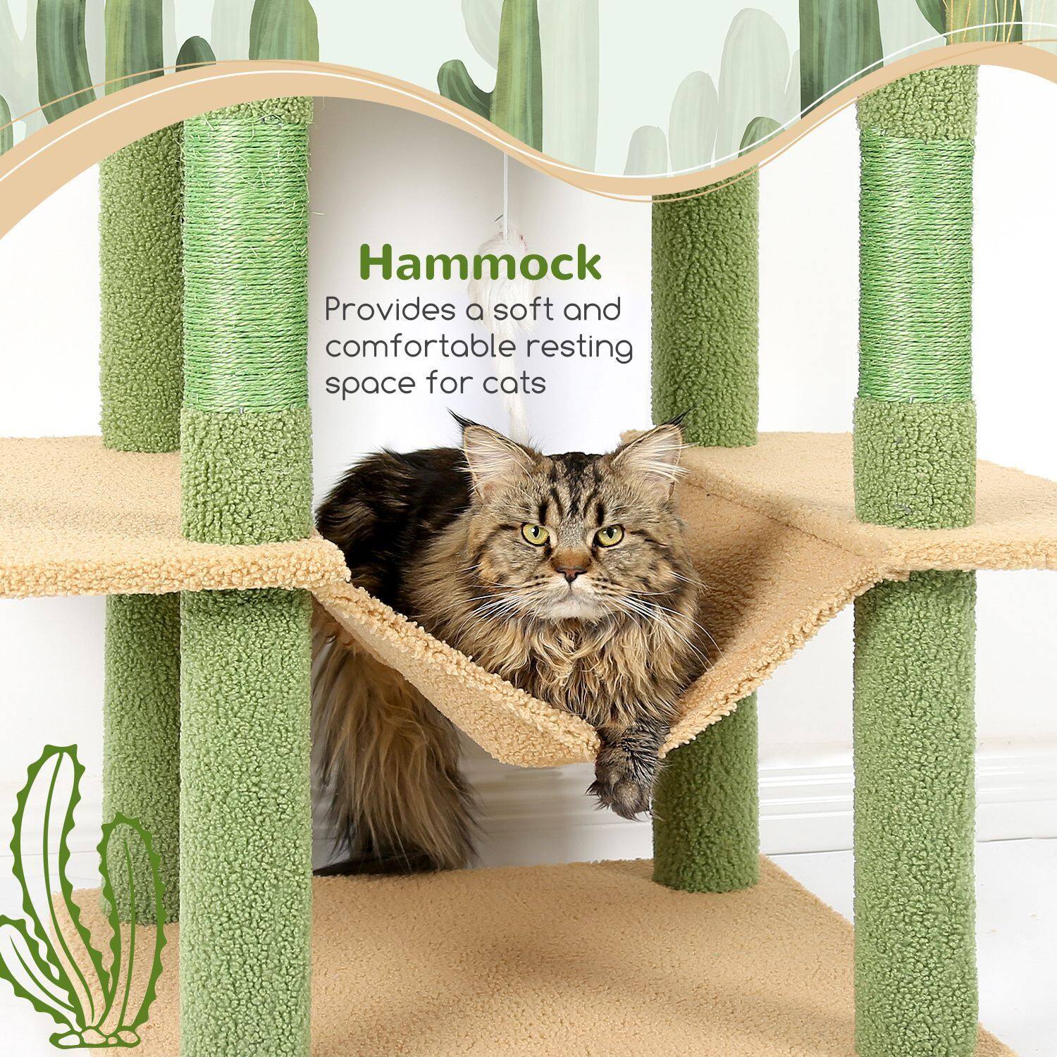 globlazer-f76-arbre-chat-cactus-vert-193-cm image 4