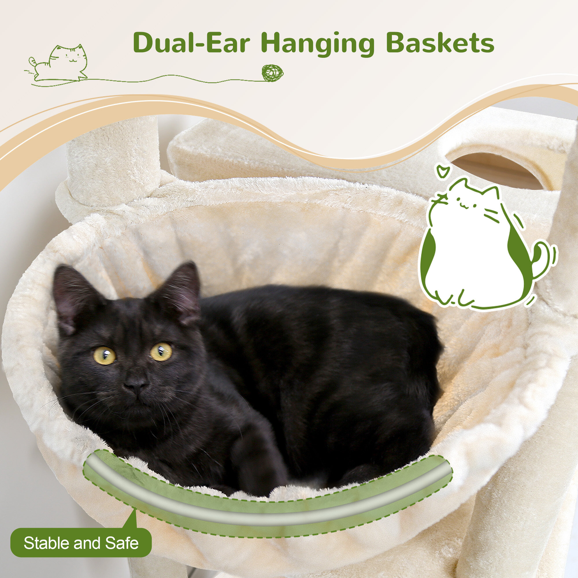 globlazer-f78c-arbre-chat-beige-198-cm-robuste image 5