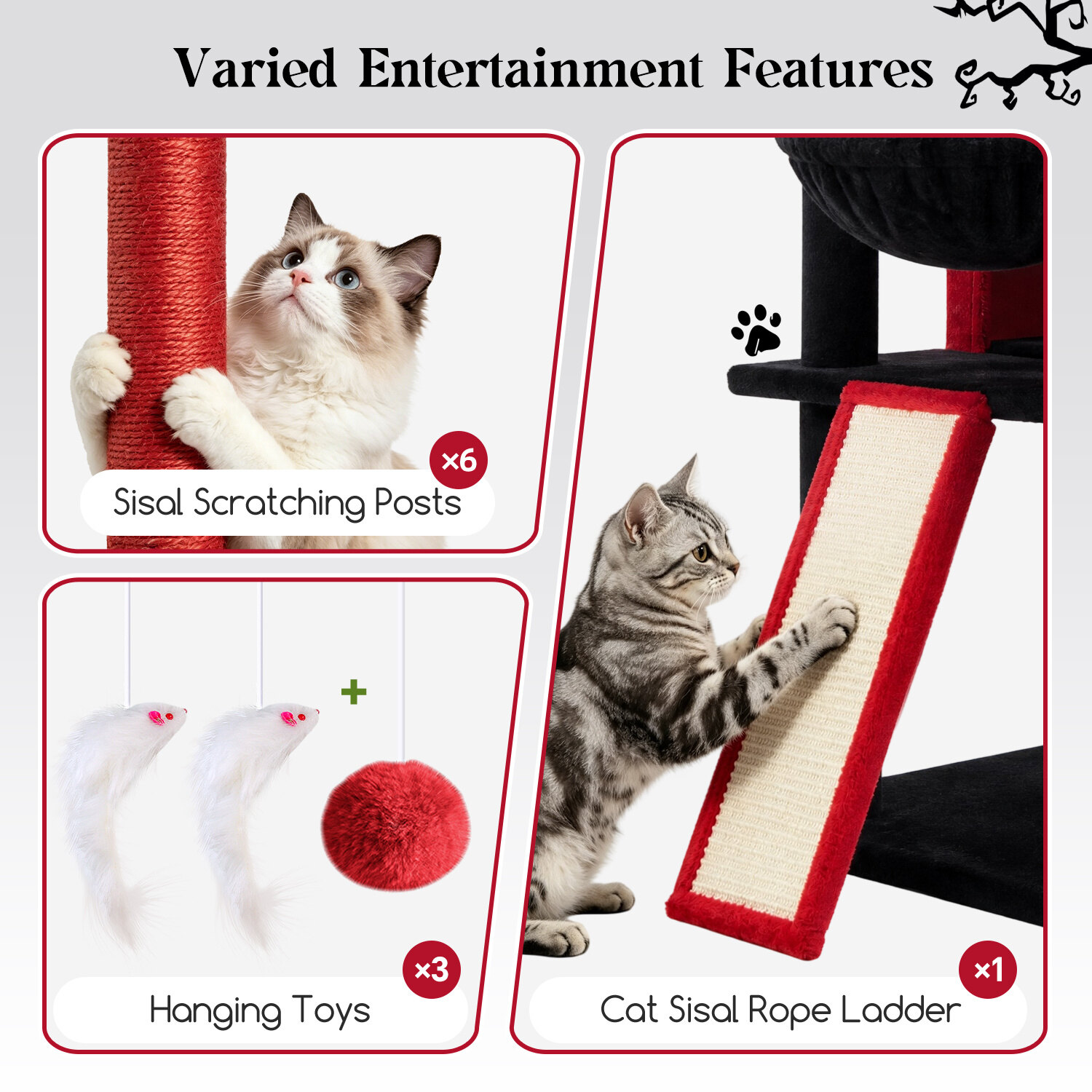 globlazer-s78g-arbre-chat-grand-rouge-noir-198-cm image 6