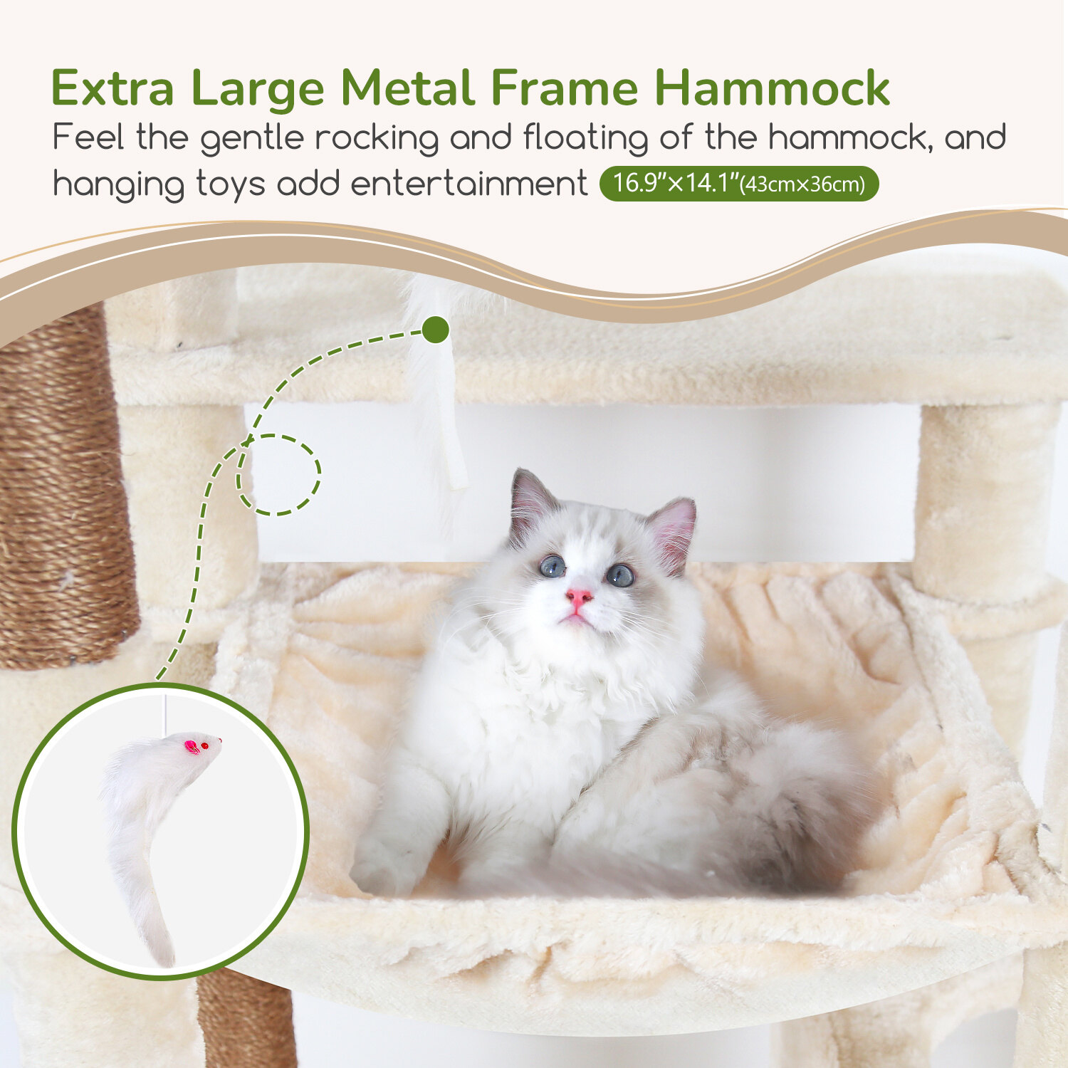 globlazer-f70-pro-arbre-chat-beige-70-pouces-grande-taille image 5