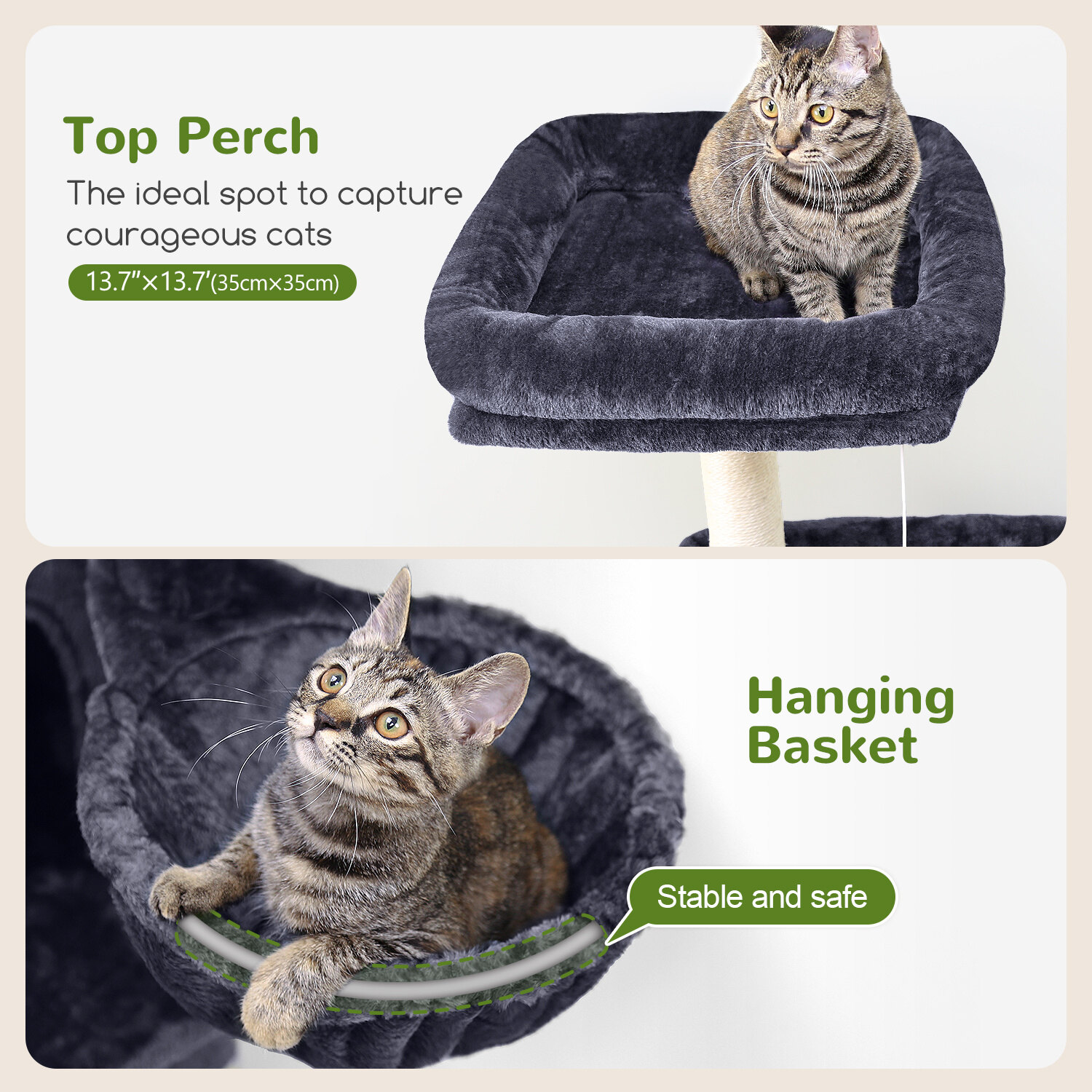 globlazer-f-series-f65-arbre-chat-gris-fonc-65-pouces image 5