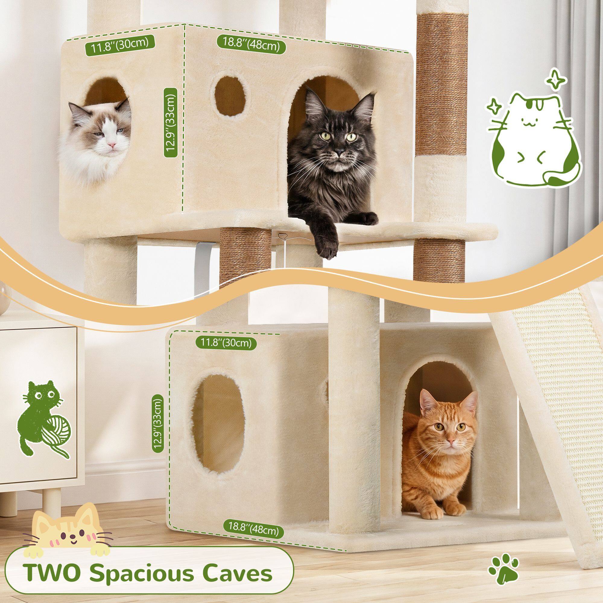 globlazer-f64b-arbre-chat-beige-163-cm image 3