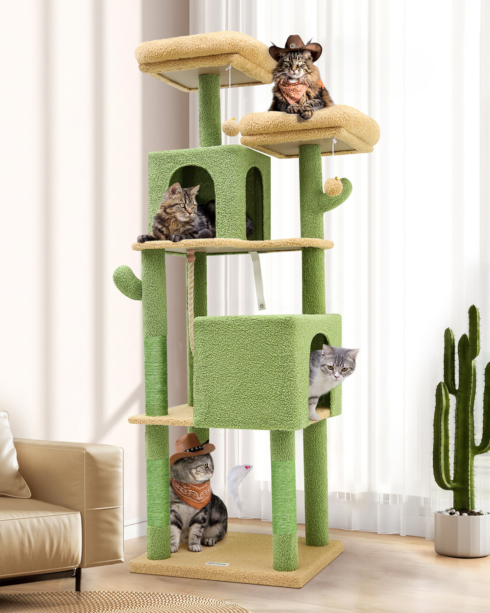 globlazer-f61c-arbre-chat-155-cm-robuste-int-rieur image 1