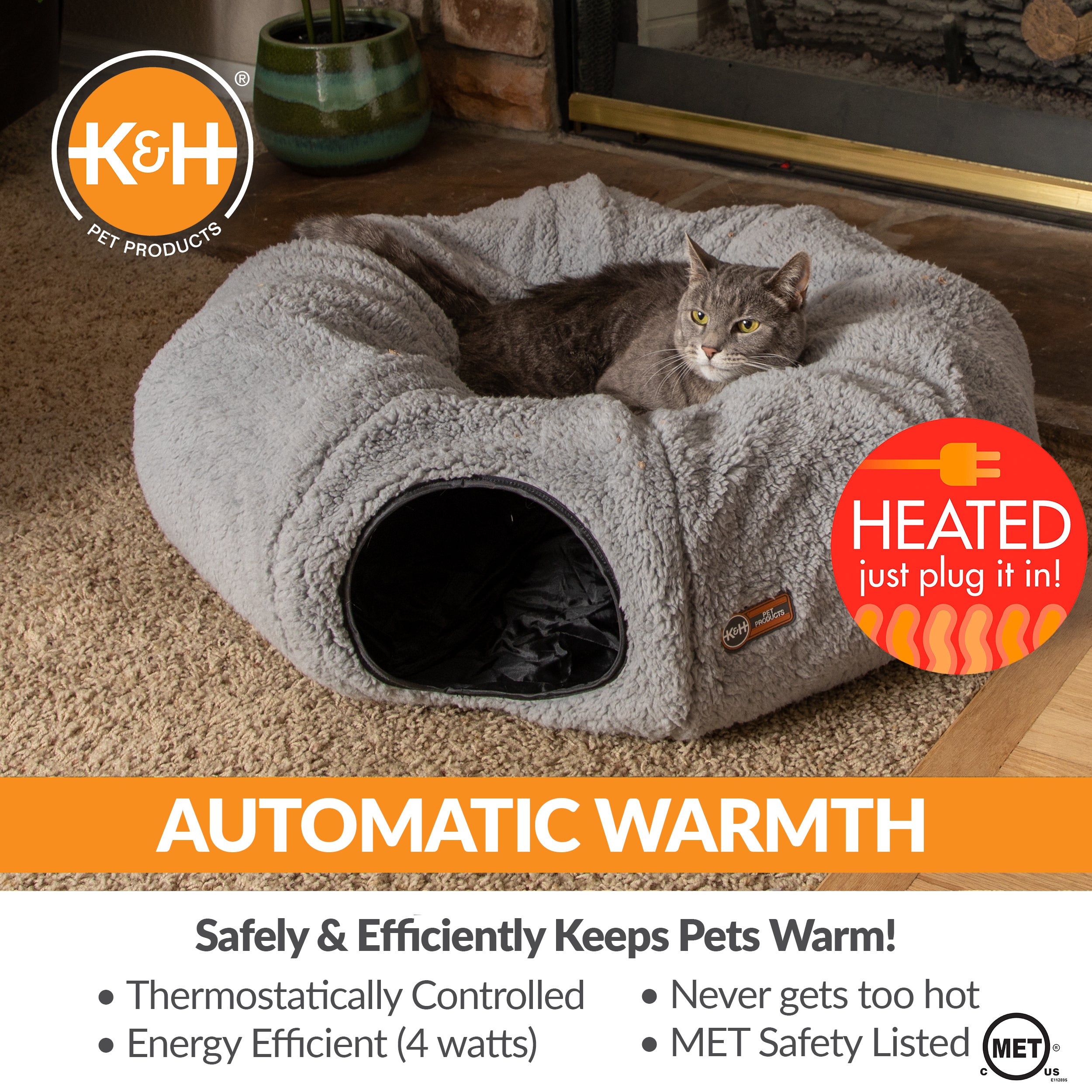 k-h-thermo-kitty-tunnel-lit-tunnel-chat-chauffant-beige image 3