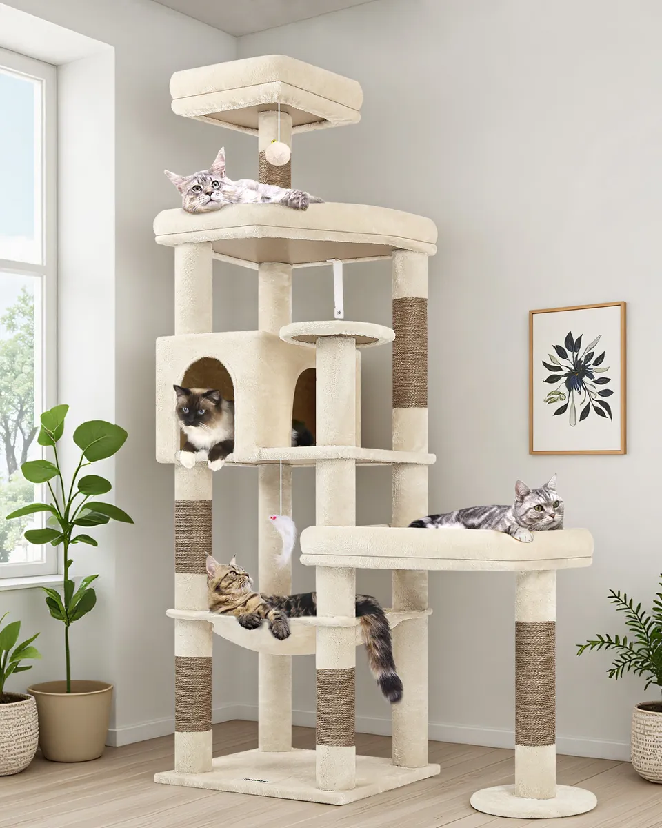 globlazer-s65-arbre-chat-beige-165-cm-robuste image 1