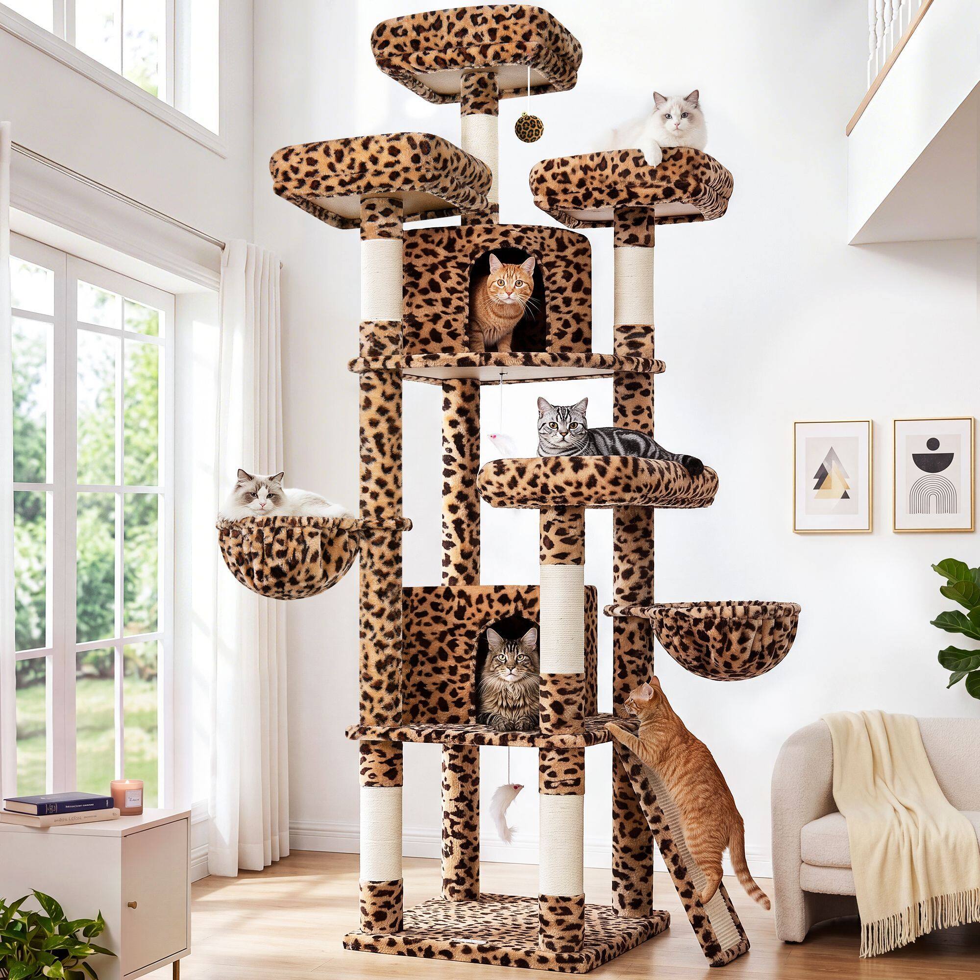 globlazer-f-series-f80h-arbre-chat-l-opard-80-pouces-grand image 1