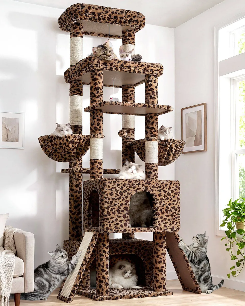 globlazer-z78-arbre-chat-78-pouces-imprim-l-opard image 1