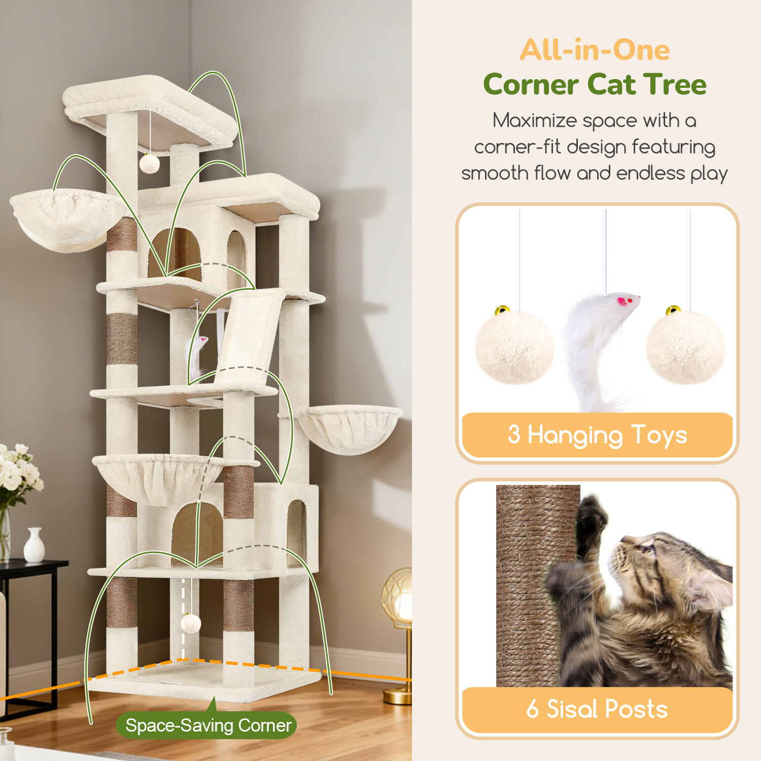 globlazer-s80g-arbre-chat-beige-203-cm-robuste image 6