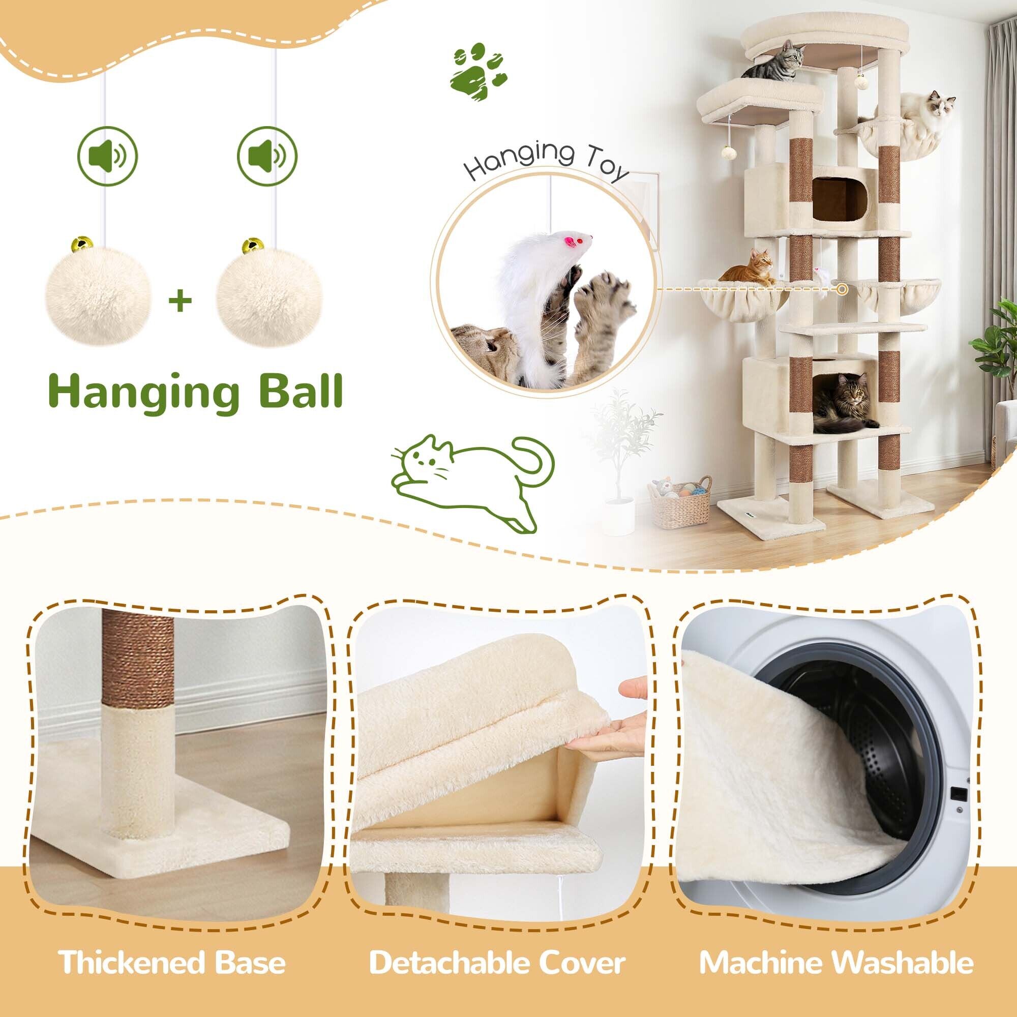 globlazer-f-series-f84-arbre-chat-beige-84-pouces-xxl image 7