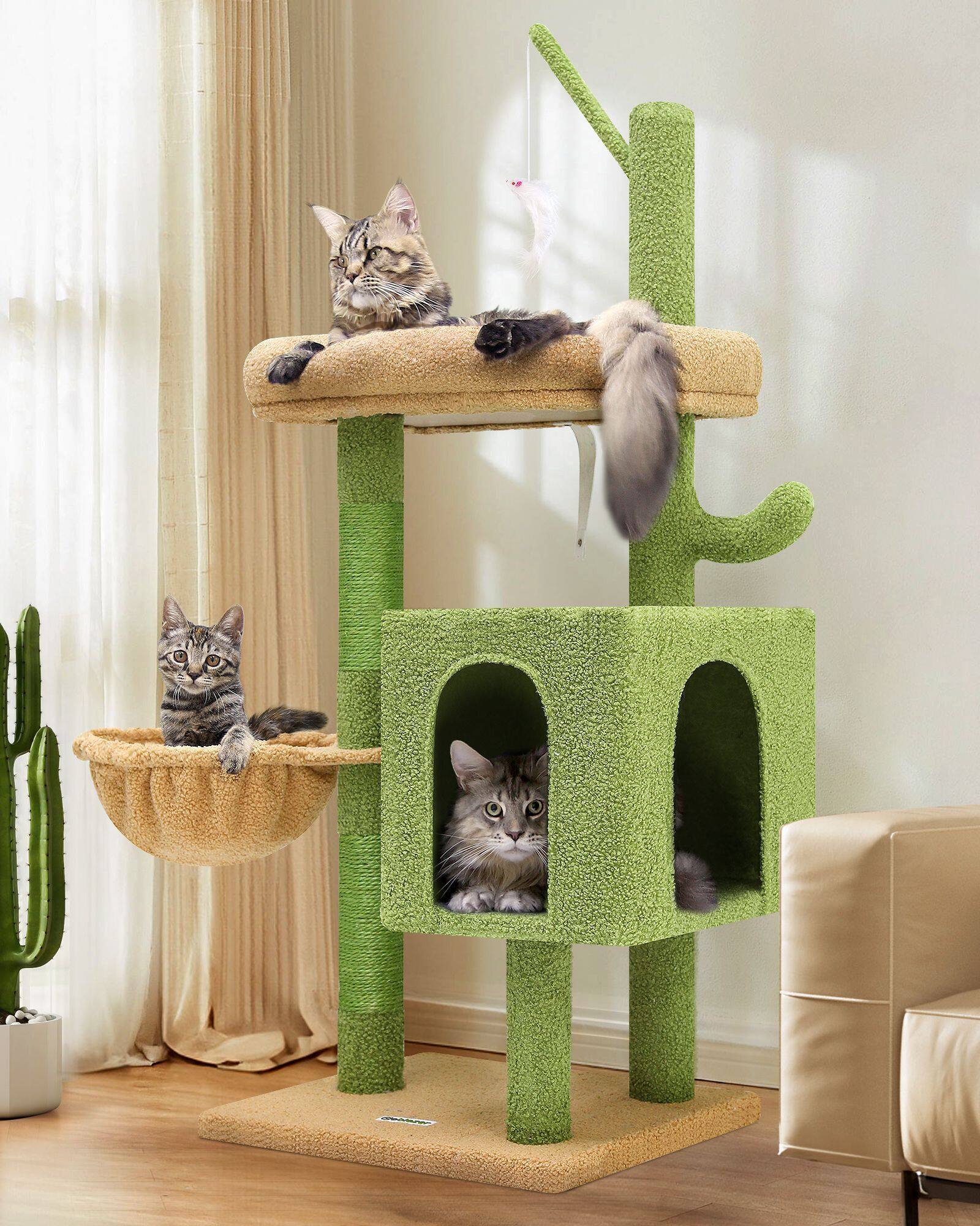 globlazer-f46c-arbre-chat-vert-46-pouces-chaton image 1