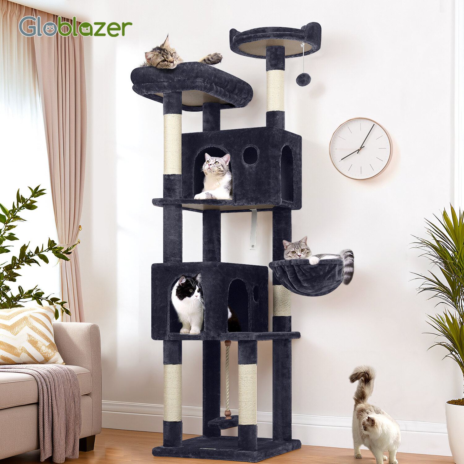 globlazer-f-series-f70b-arbre-chat-gris-fonc-70-pouces image 8