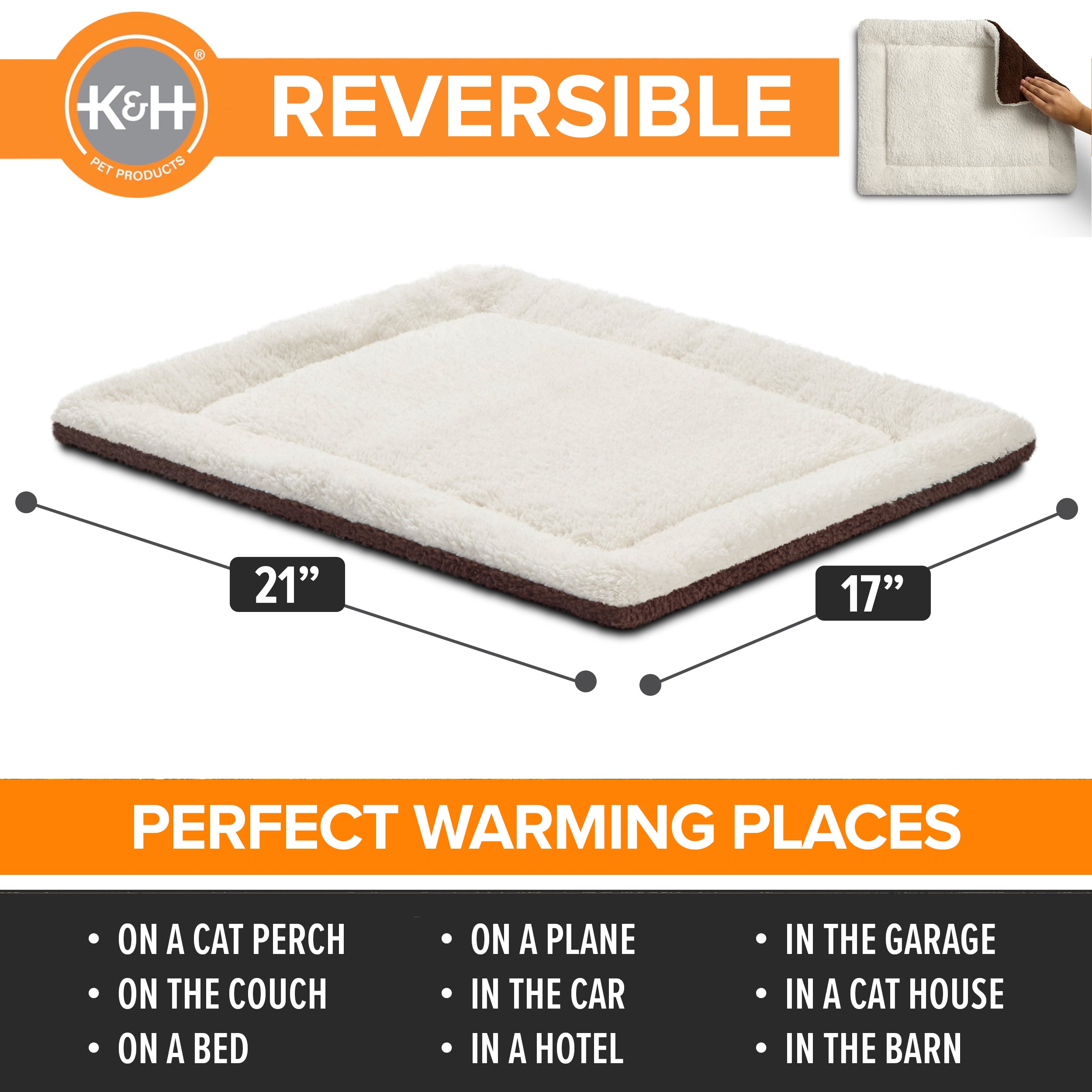 k-h-self-warming-pet-pad-tapis-chat-auto-chauffant-oatmeal-53x43cm image 2