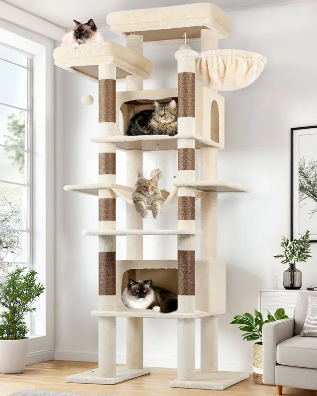 globlazer-f83b-arbre-chat-beige-211-cm-xxl image 1