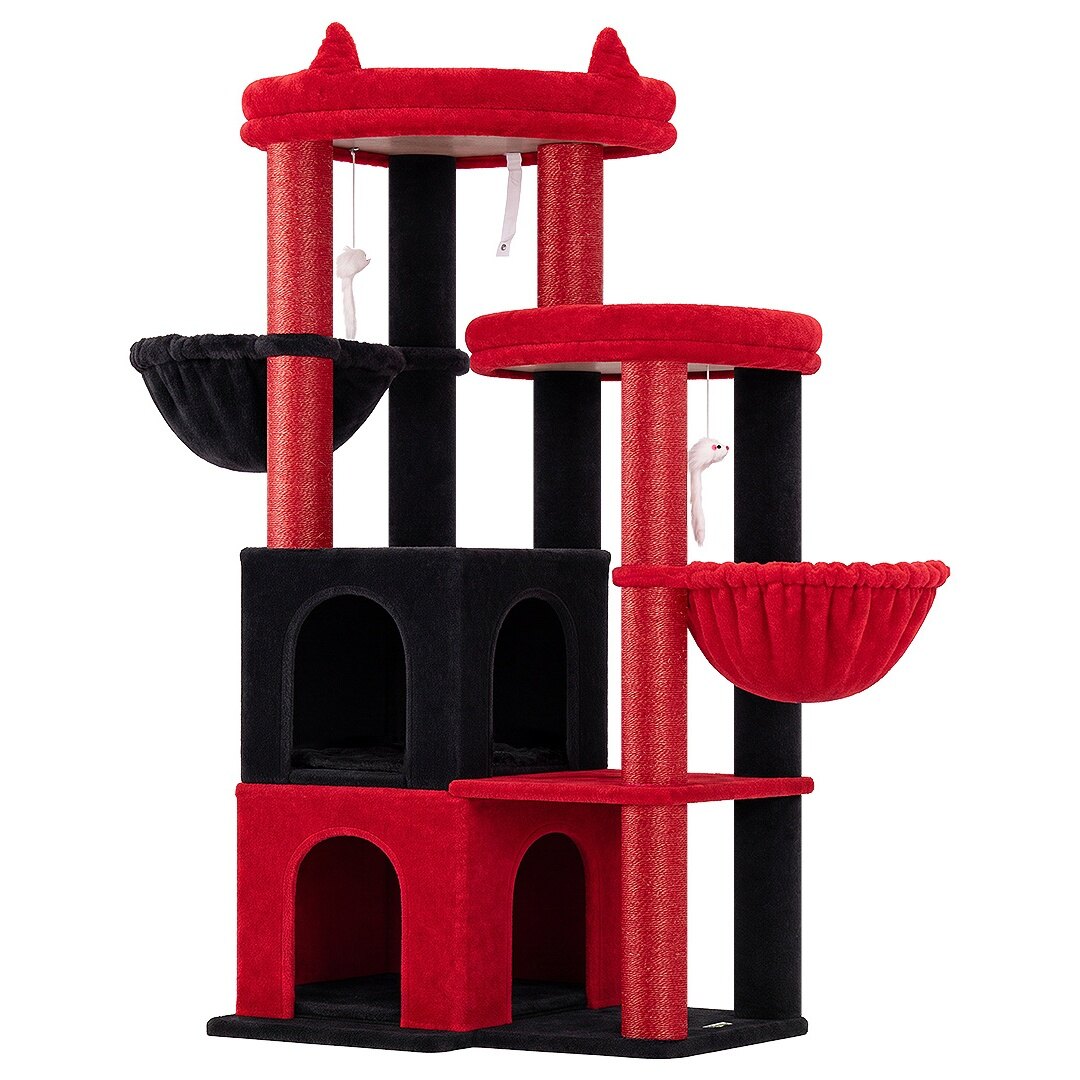 globlazer-s-series-s63-arbre-chat-rouge-noir-160-cm-robuste image 2