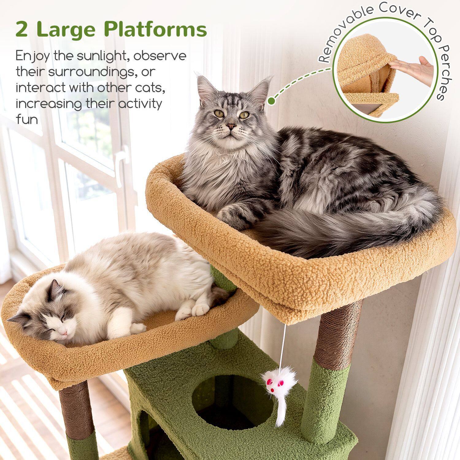 globlazer-s83g-s-series-arbre-chat-vert-cactus-211-cm image 4