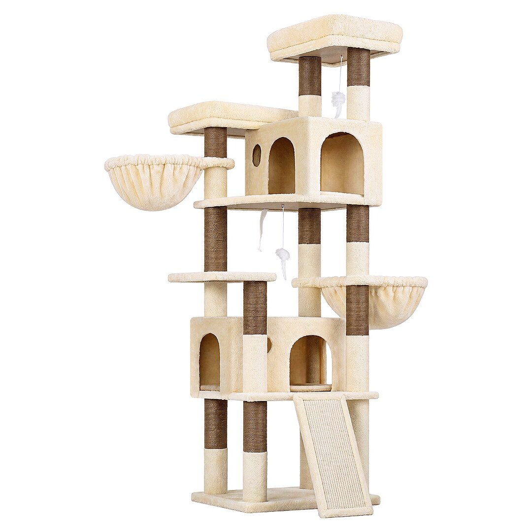 globlazer-f-series-f74h-arbre-chat-beige-74-pouces-robuste image 2