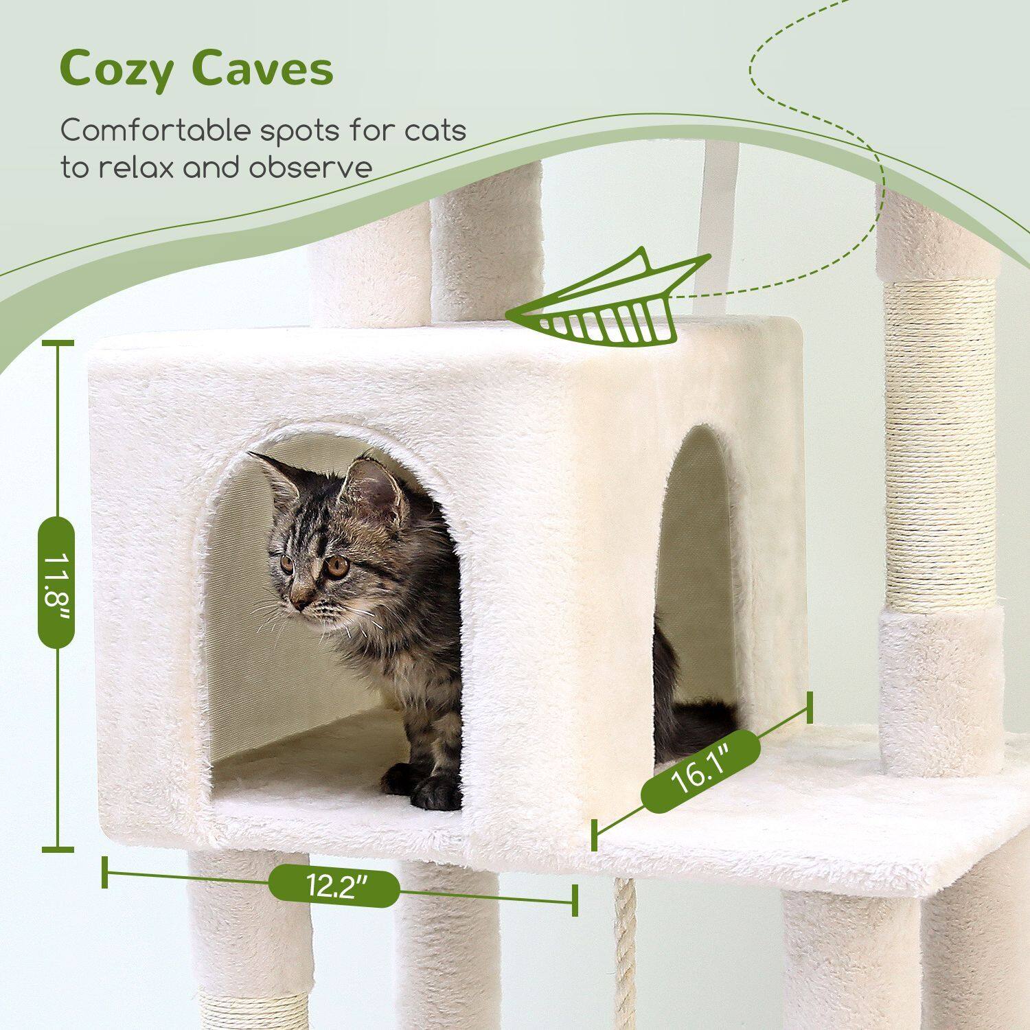 globlazer-f62-arbre-chat-beige-157-cm-grand image 4