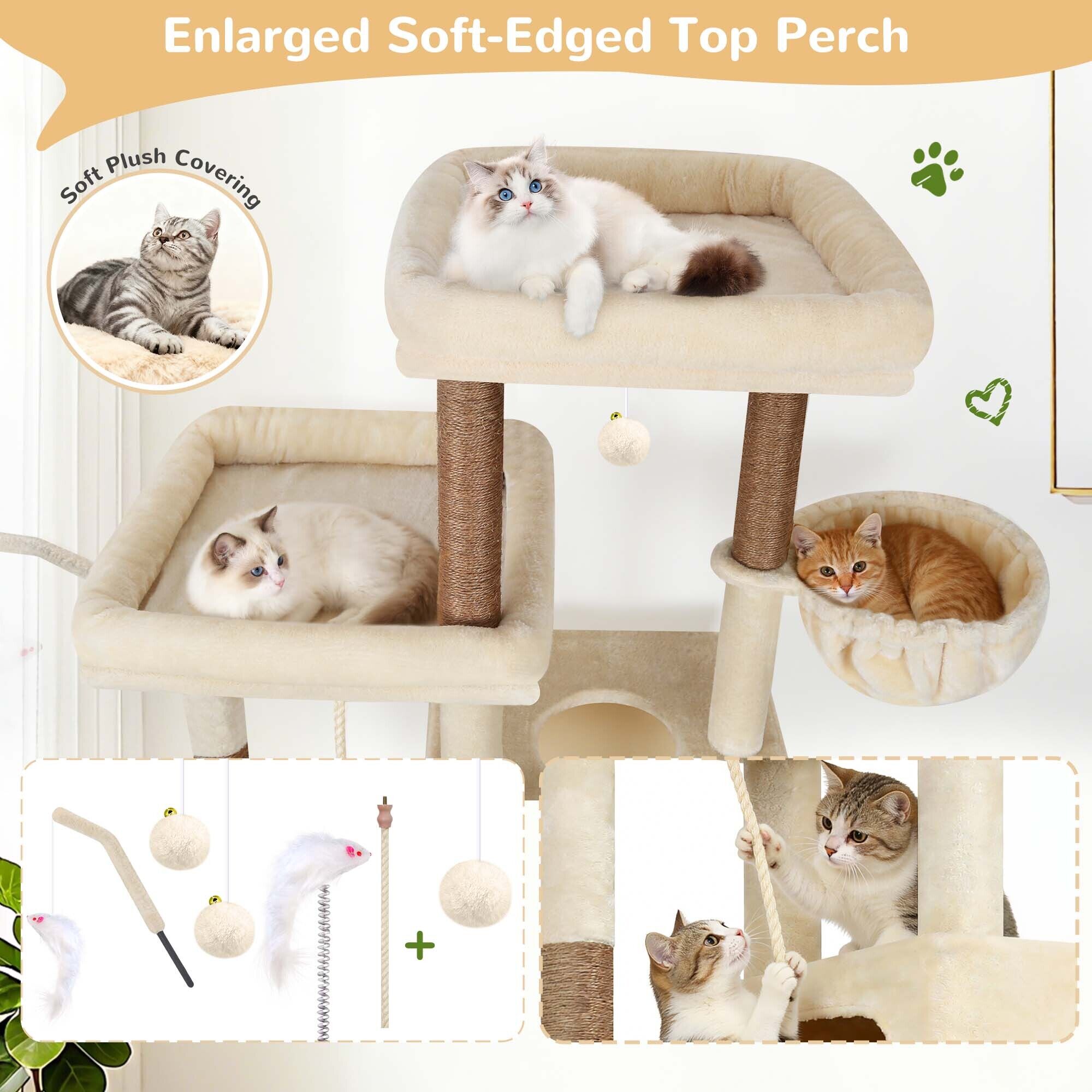 globlazer-f81d-arbre-chat-beige-206-cm-grand image 6