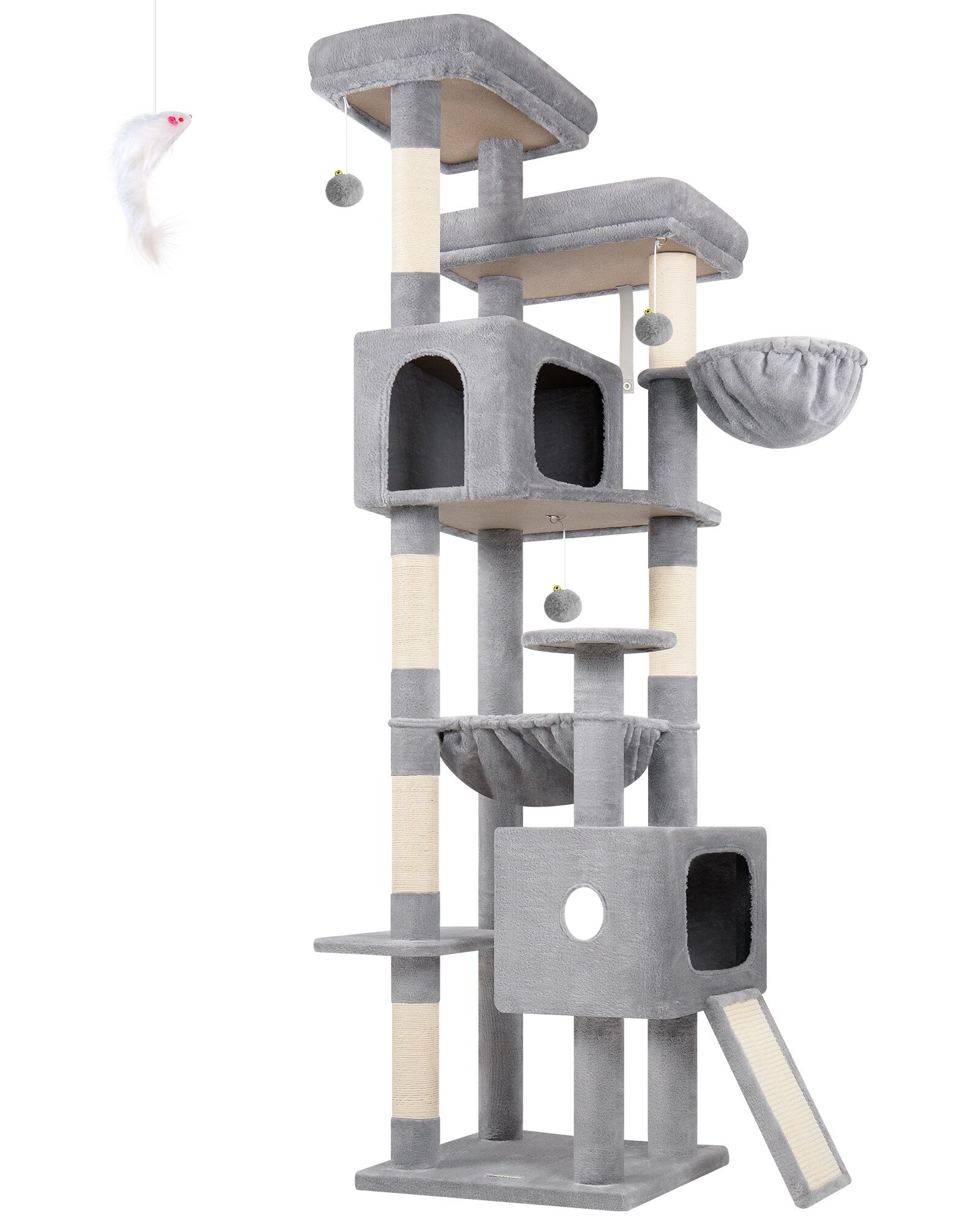globlazer-f80g-arbre-chat-gris-clair-80-pouces-grand image 2